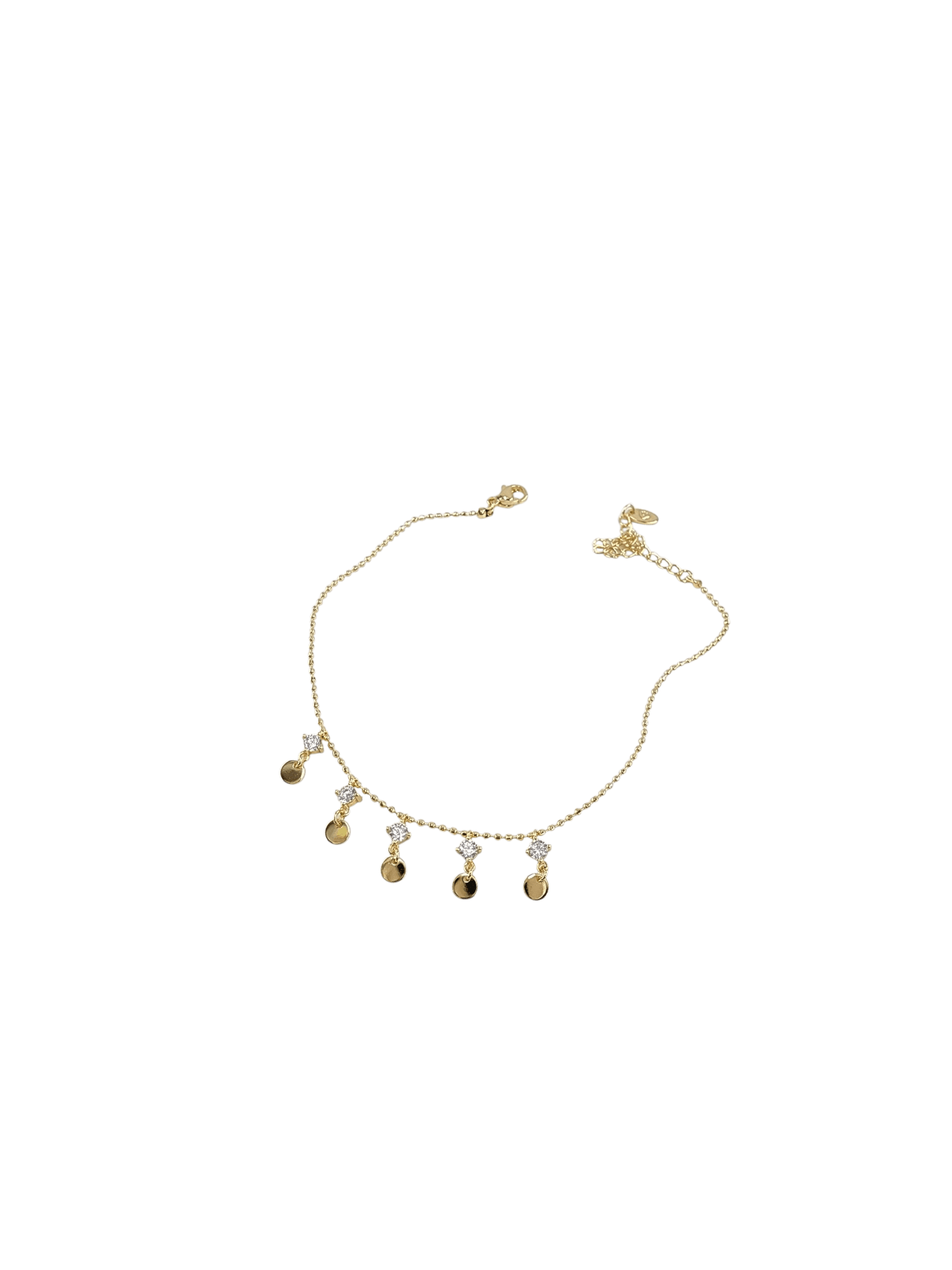 Gold Taşlı Pul Detay Halhal 