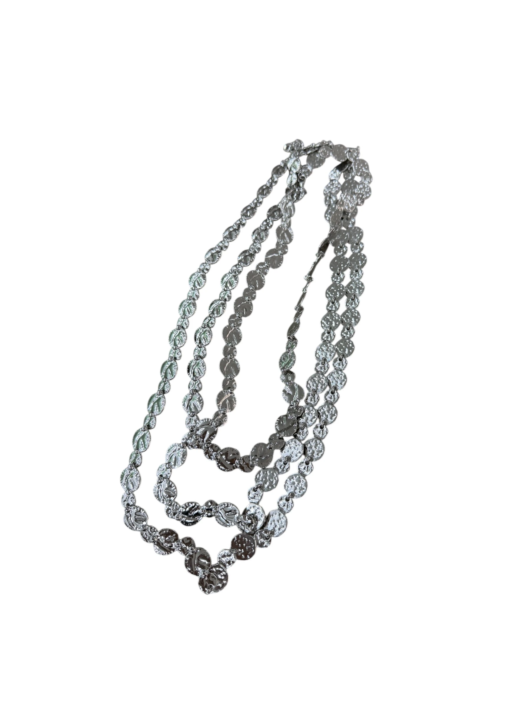 Silver Üç Ayrı Klipste Üçlü Dövme Kolye