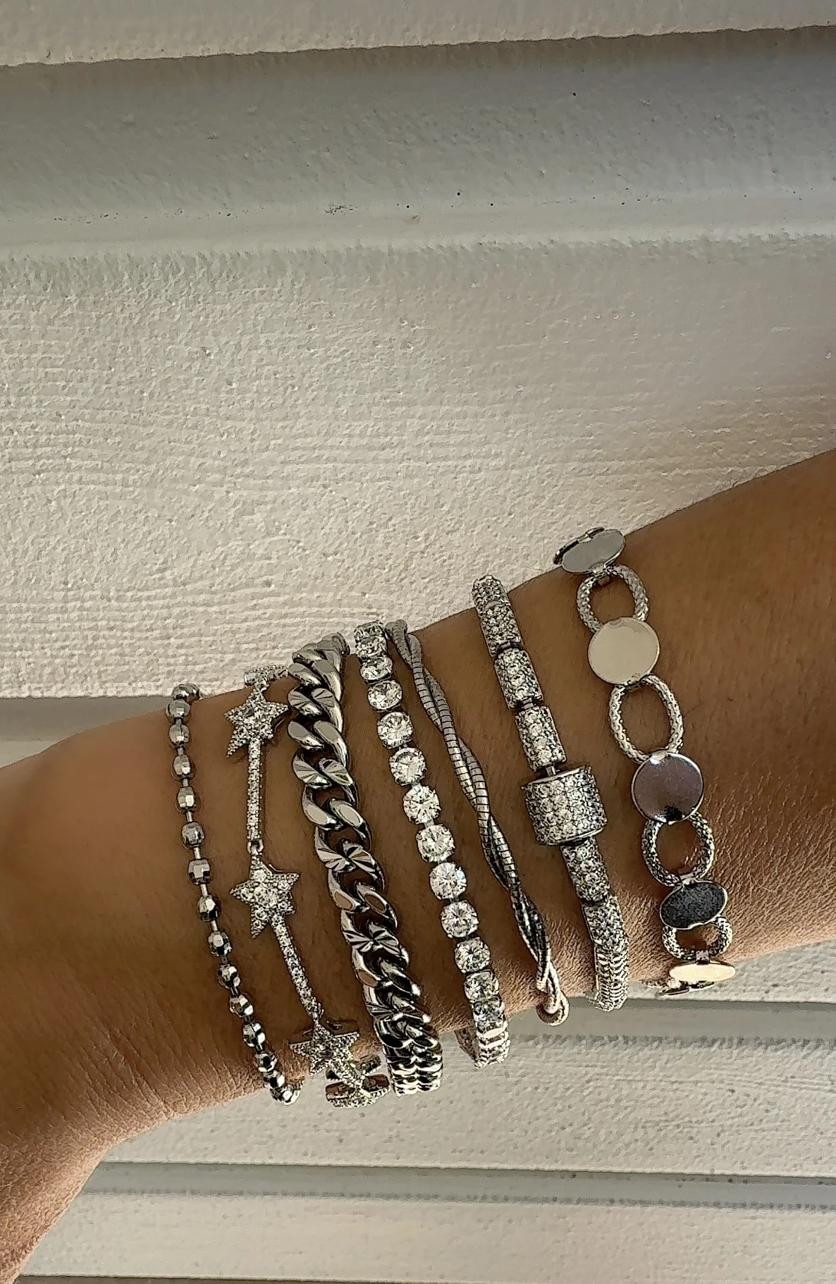 Silver Premium Seri Plaka Zirkon Taş Detay Bileklik 