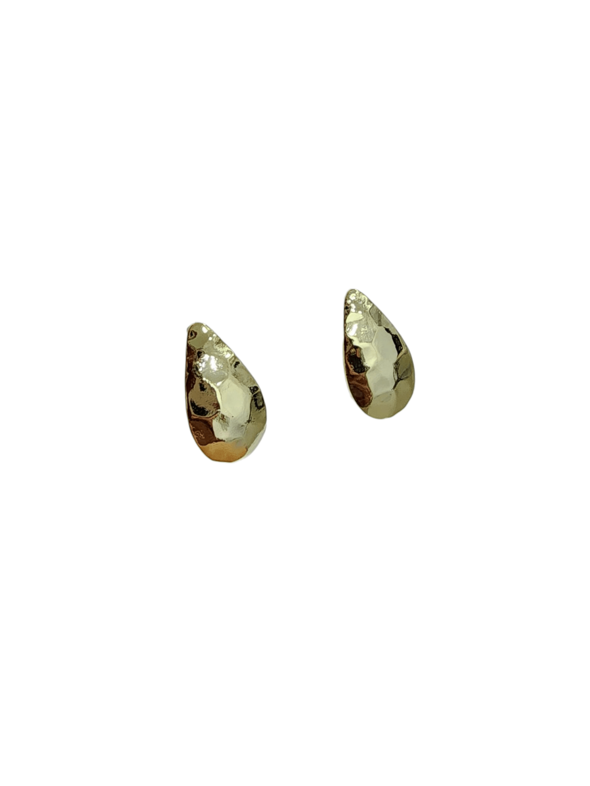 Gold Damla Kesim Oval Küpe 