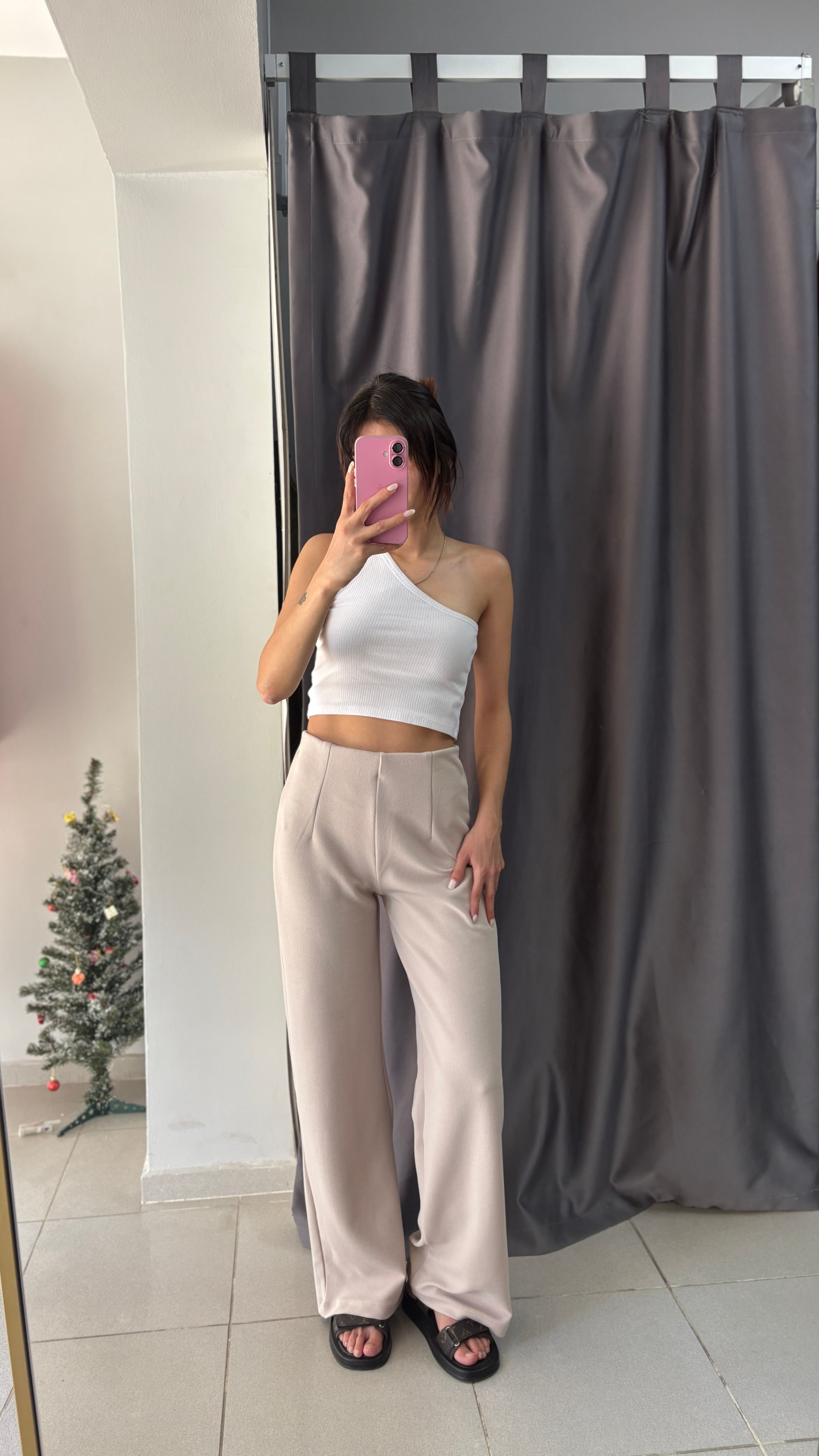 Crep Kumaş Palazzo Pantolon