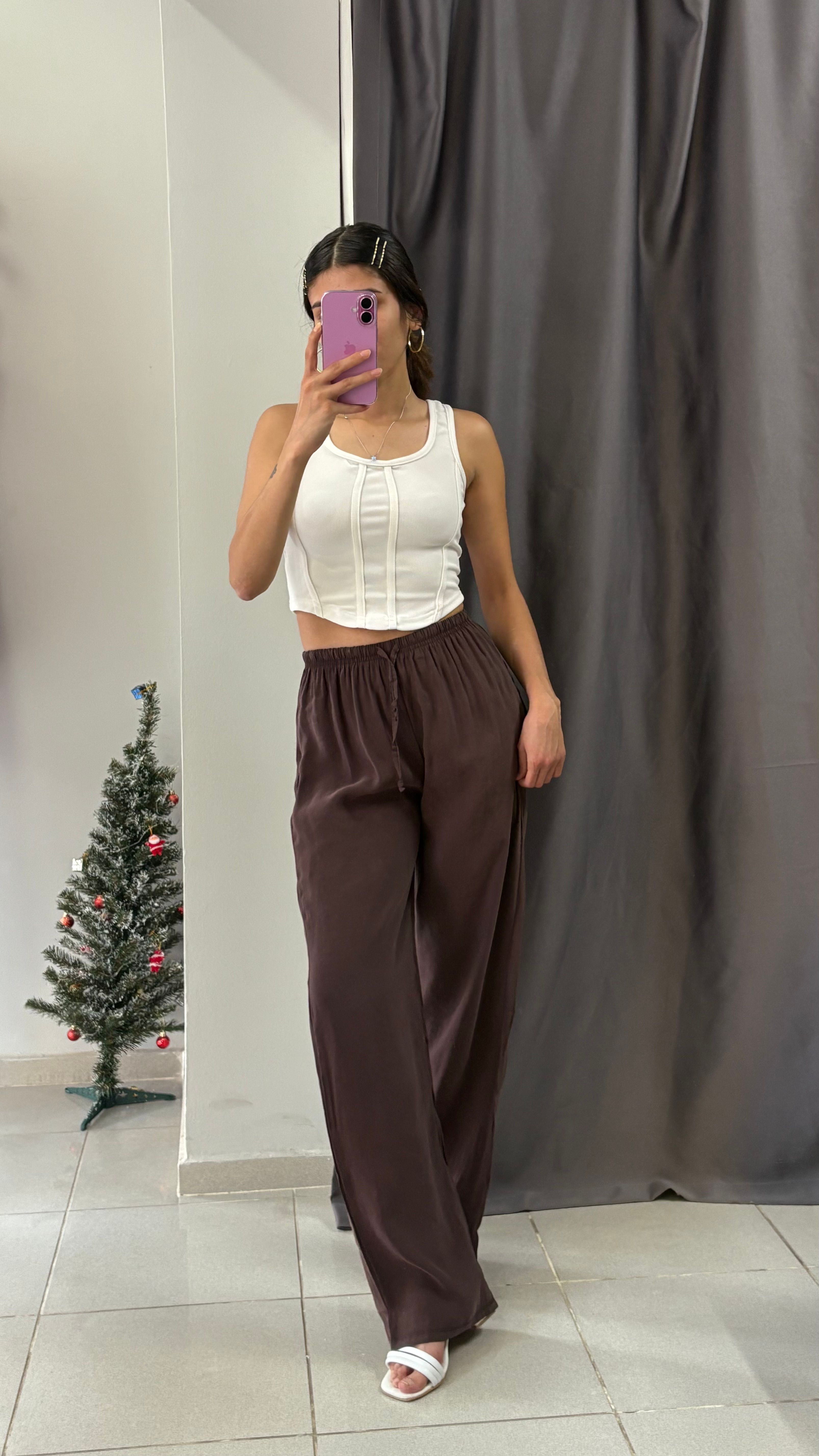 Tensel Pantolon – Doğal Hafiflik, Günlük Şıklık - Kahve