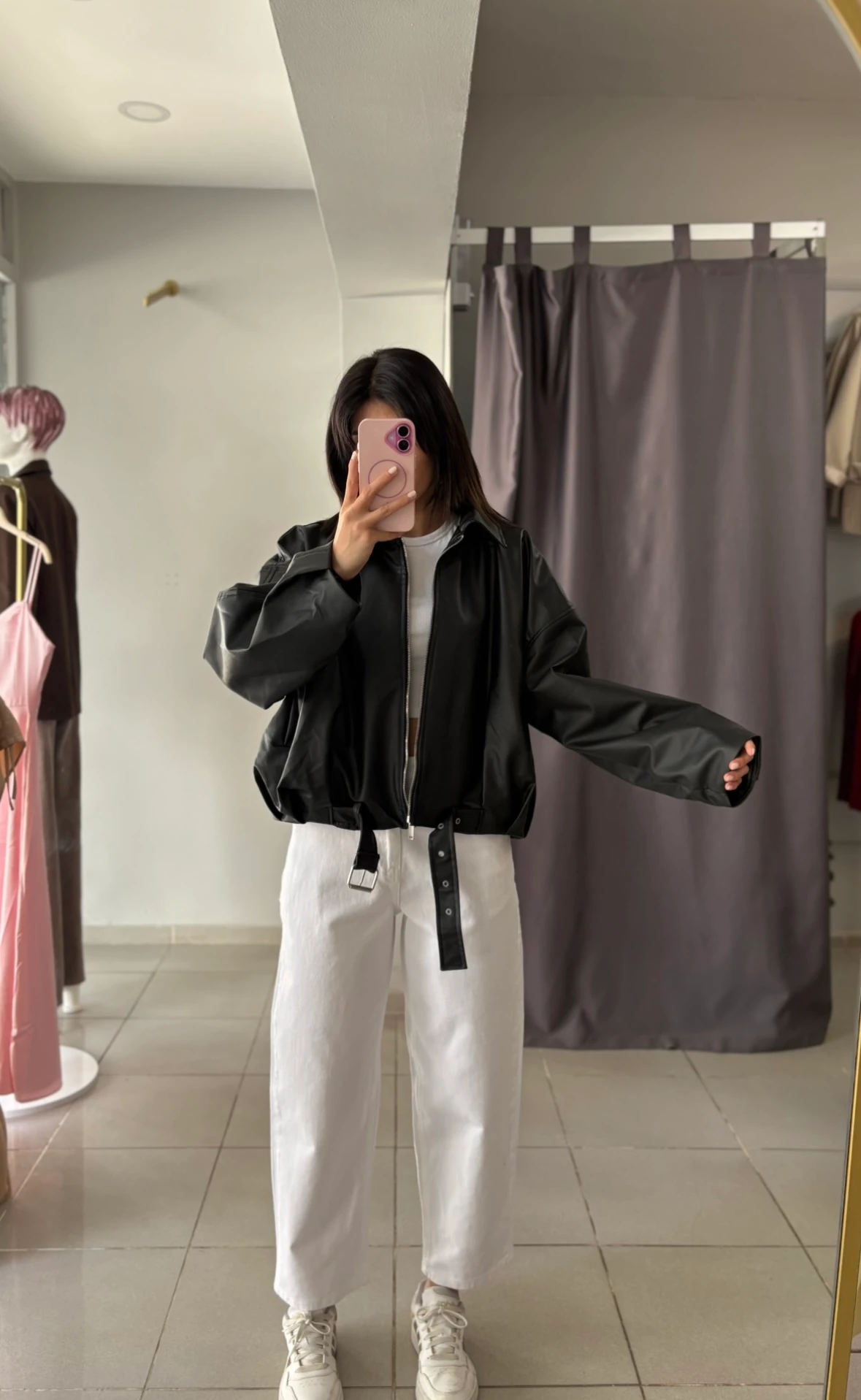 OVERSIZE DERİ CEKET 