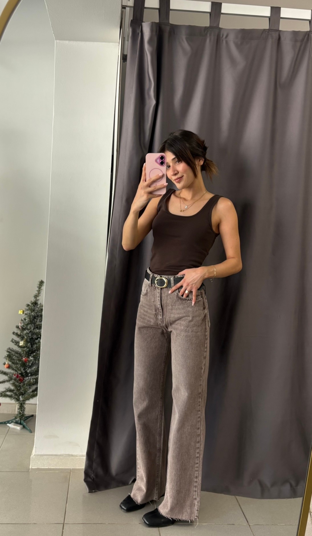 WIDE LEG JEAN (KAHVE)