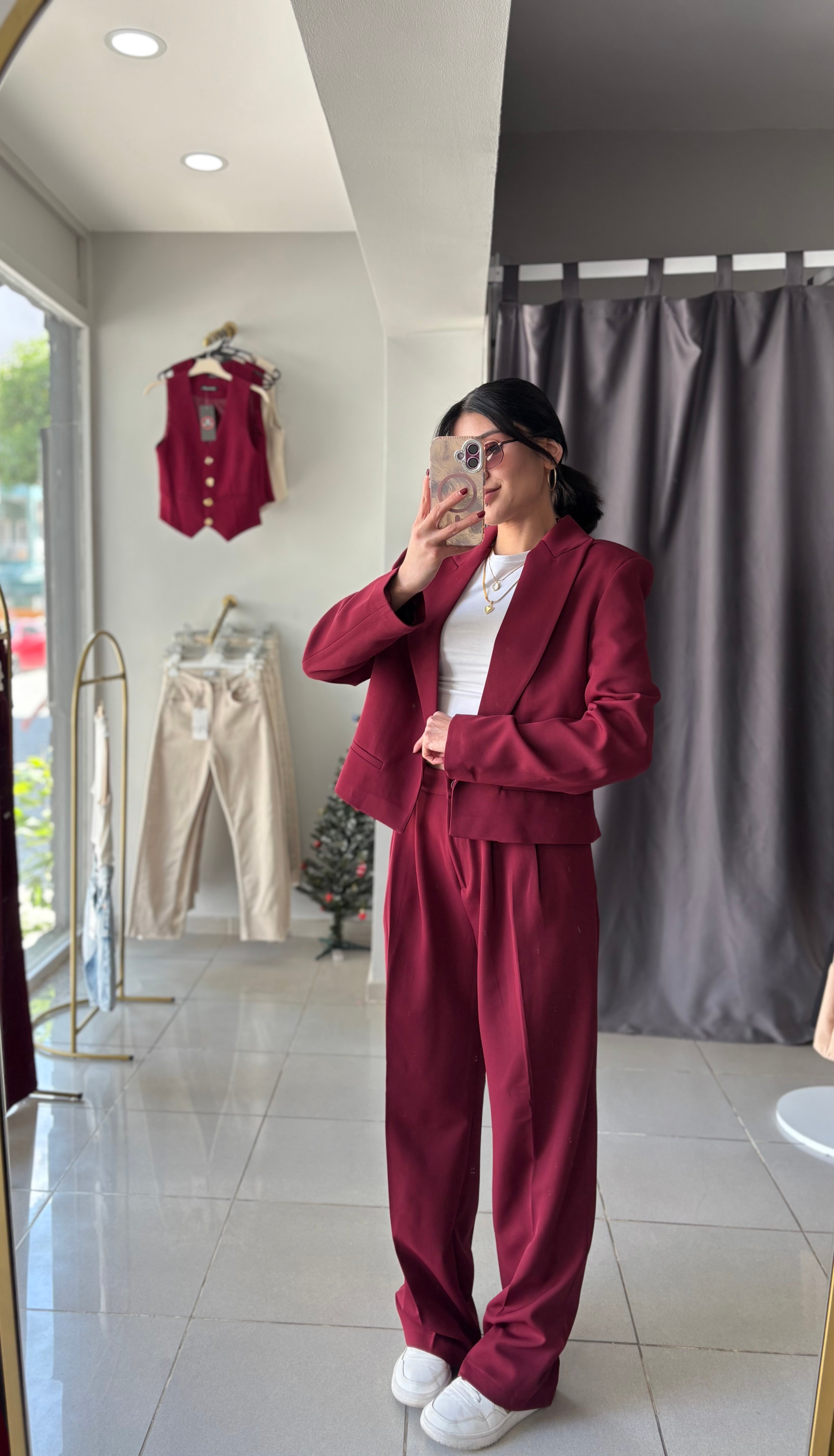 Premium Blazer Takım – Güçlü ve Şık Bir Duruş  - Bordo