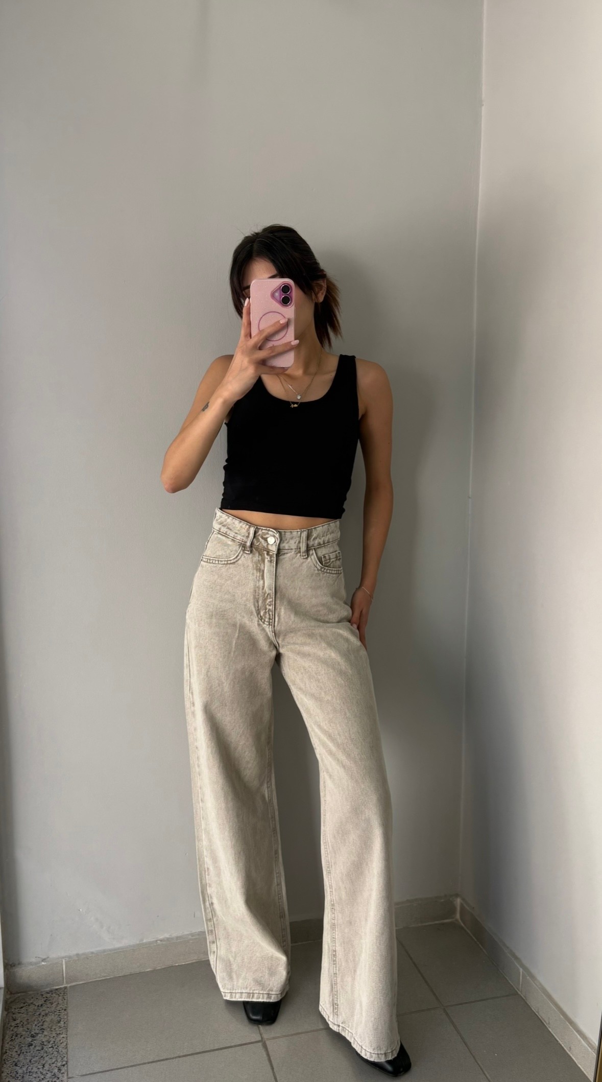 WIDE LEG JEAN (BEJ)
