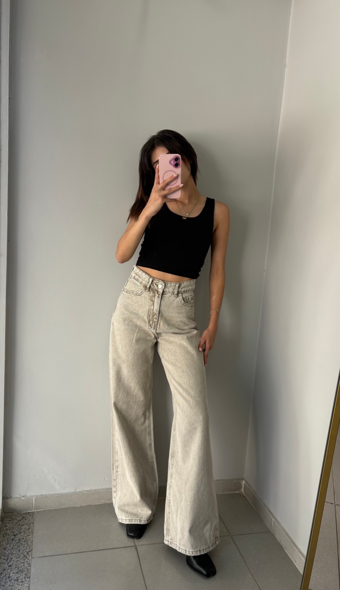 WIDE LEG JEAN (BEJ)
