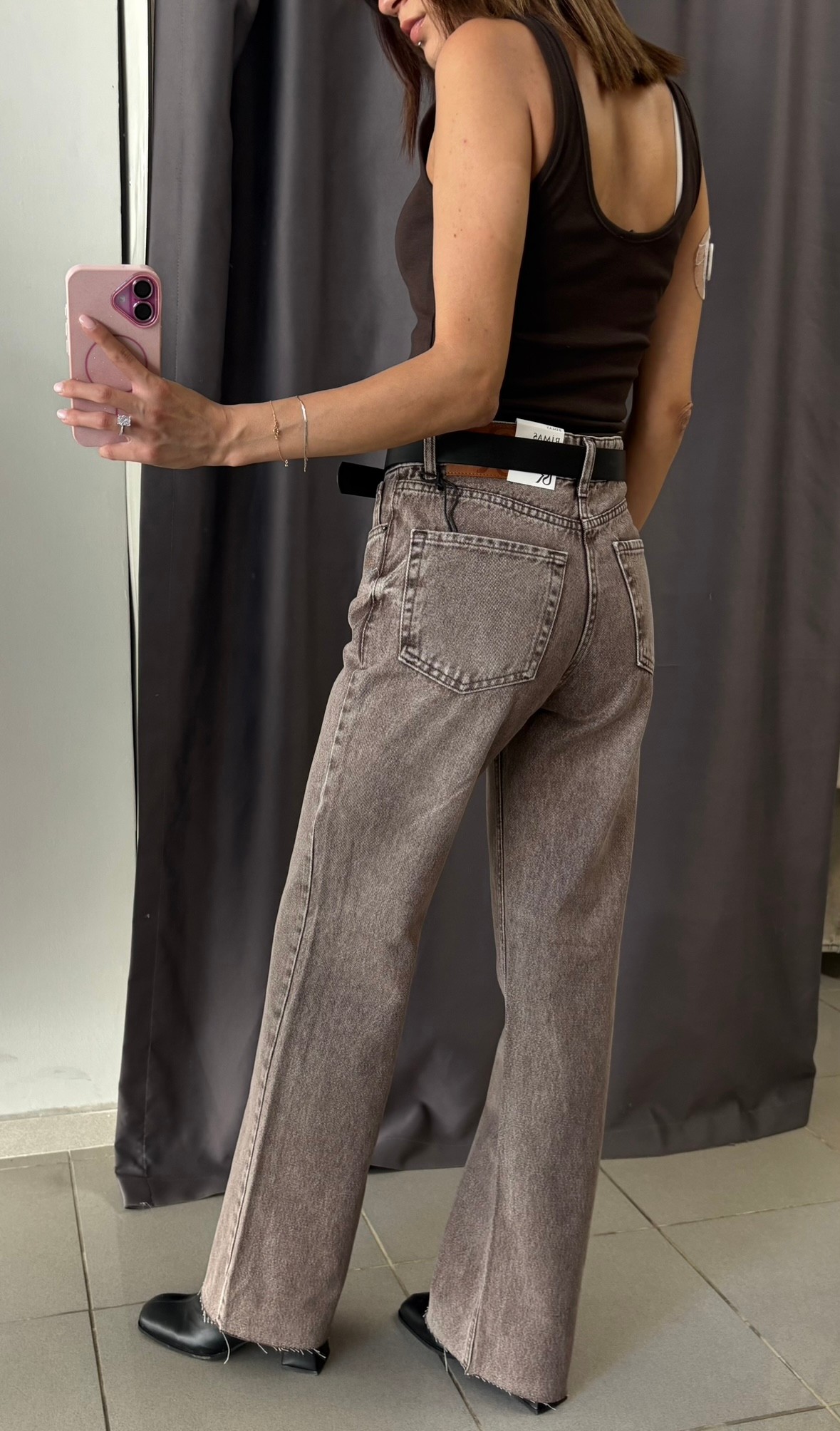 WIDE LEG JEAN (KAHVE)