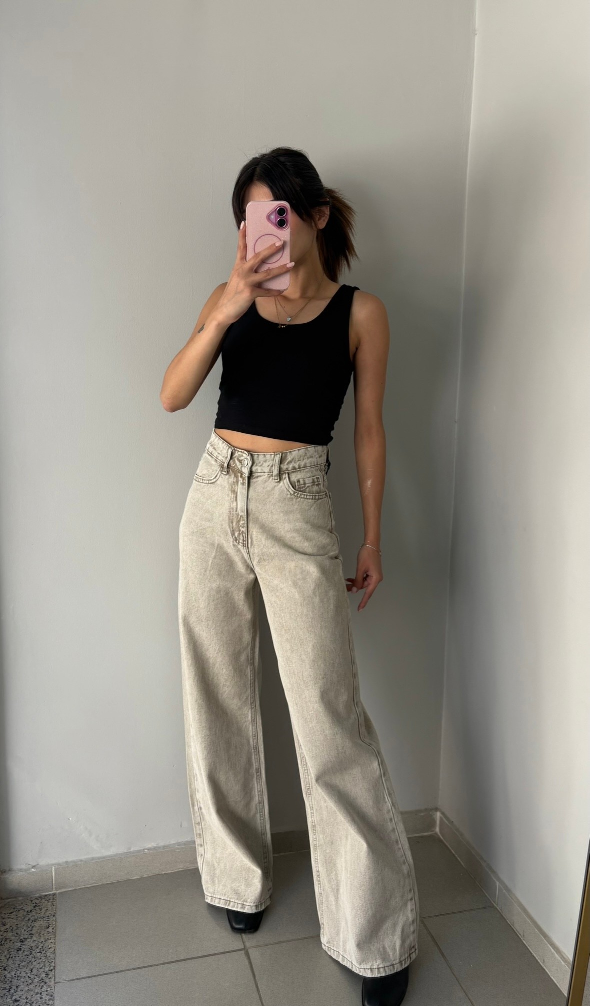 WIDE LEG JEAN (BEJ)