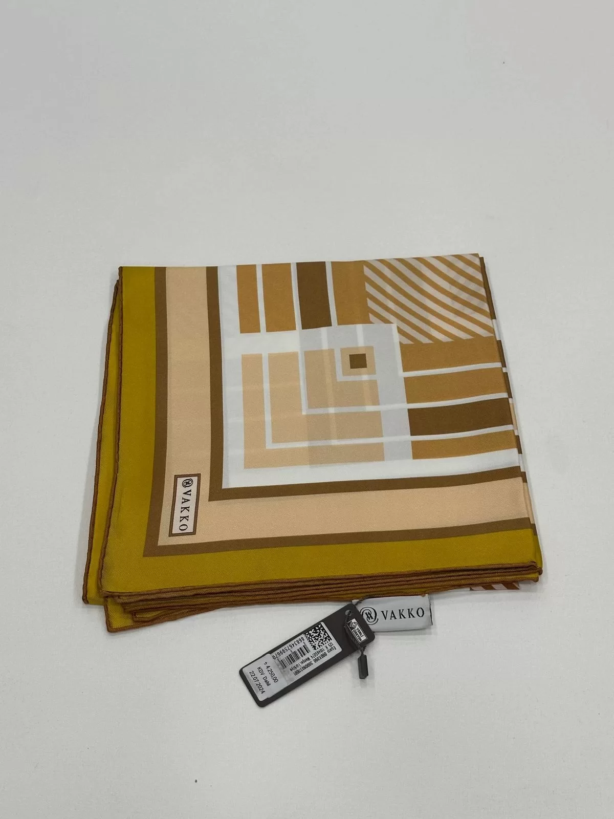 VAKKO DESENLİ TİVİL İPEK EŞARP