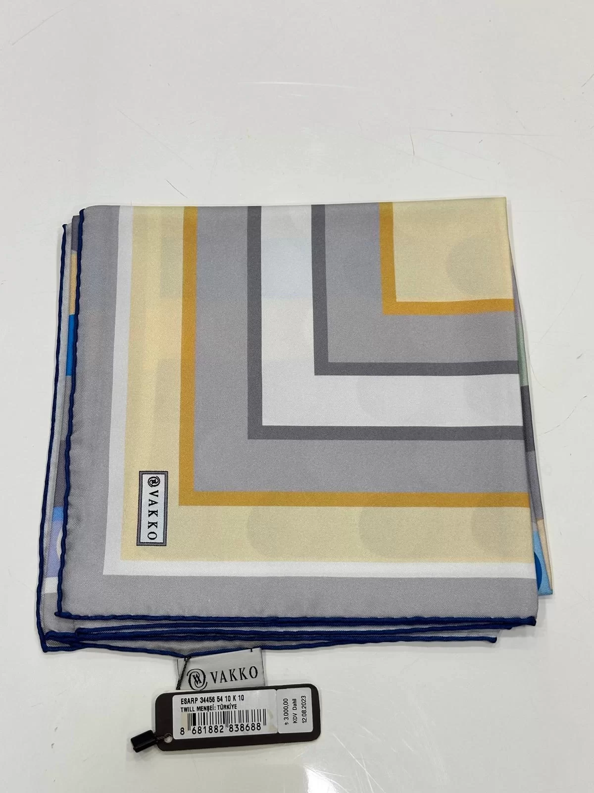 VAKKO DESENLİ TİVİL İPEK EŞARP