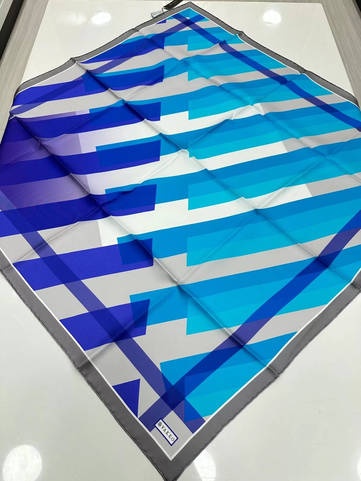 VAKKO DESENLİ TİVİL İPEK EŞARP