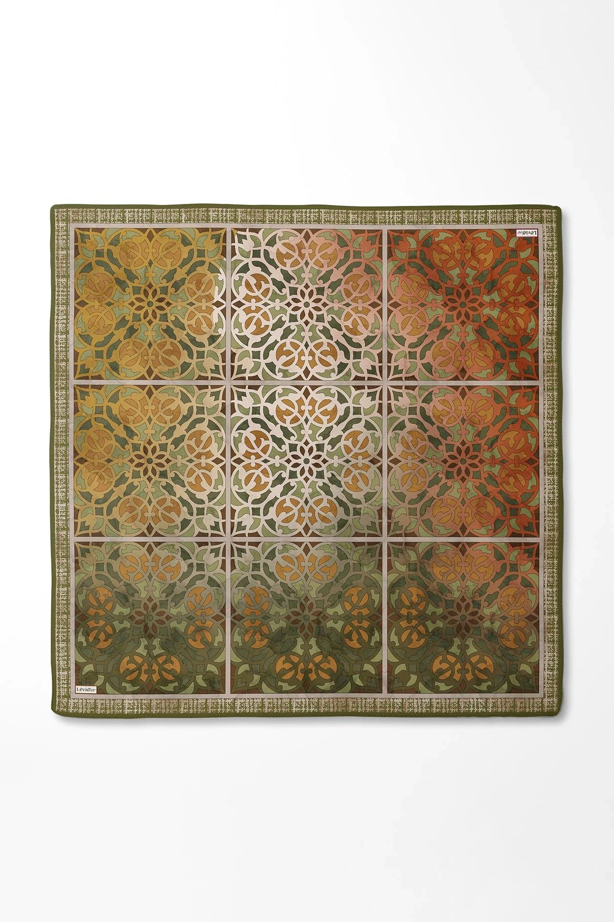 LEVİDOR DESENLİ TİVİL İPEK EŞARP