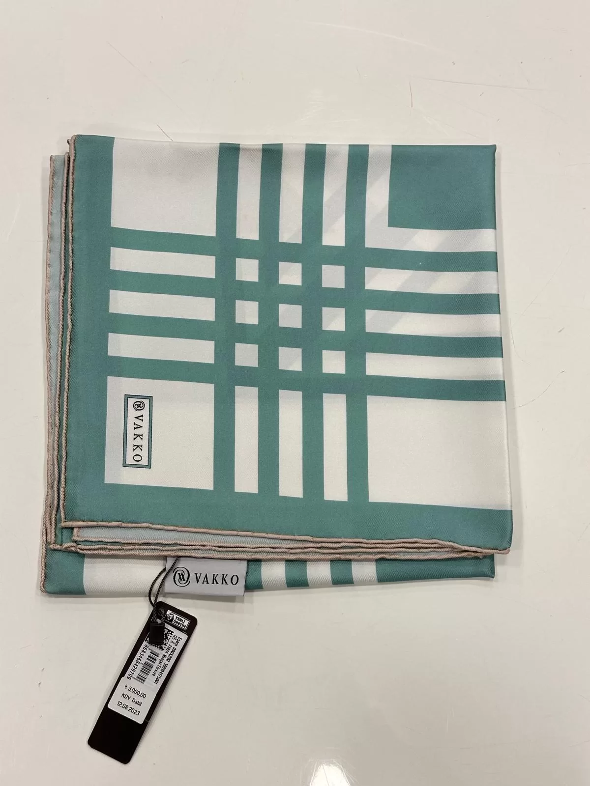 VAKKO DESENLİ TİVİL İPEK EŞARP