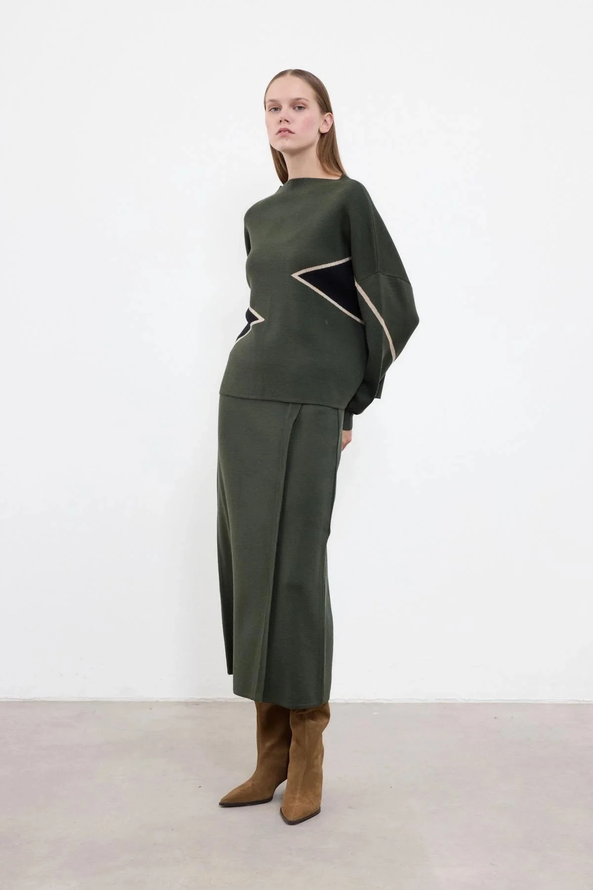 CLOCHE DAR TRİKO ETEK