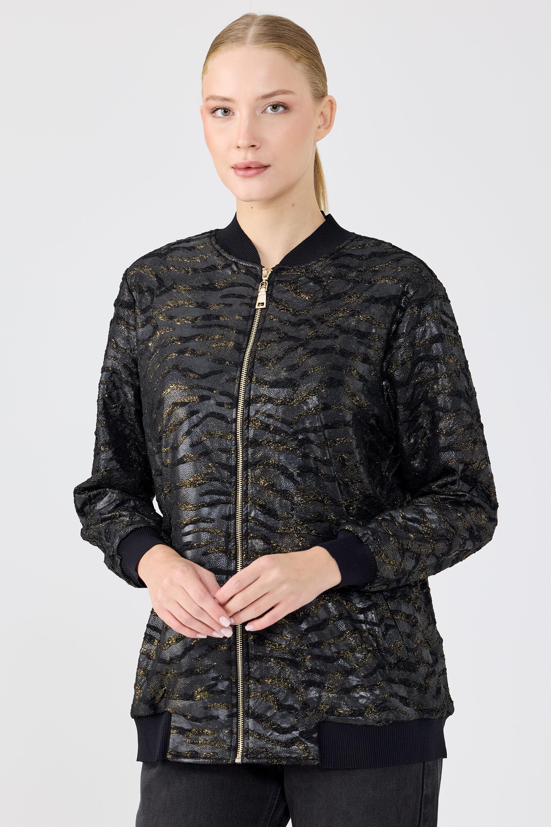 TIĞ TRİKO JAKAR KUMAŞLI TRİKO RİBANLI BOMBER KAP