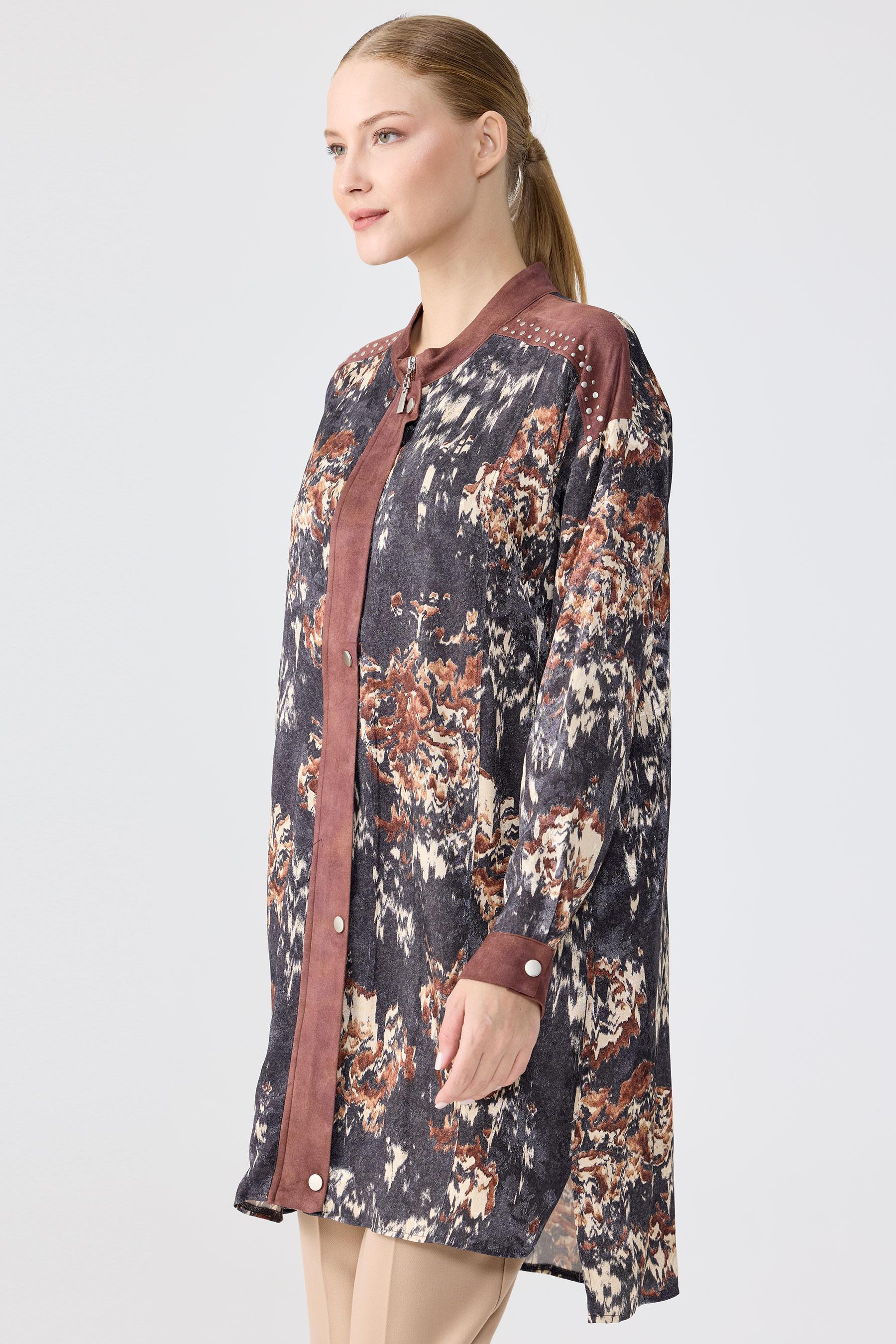 TIĞ TRİKO SÜET KOMBİNLİ FERMUAR ÜSTÜ PATLI KAP