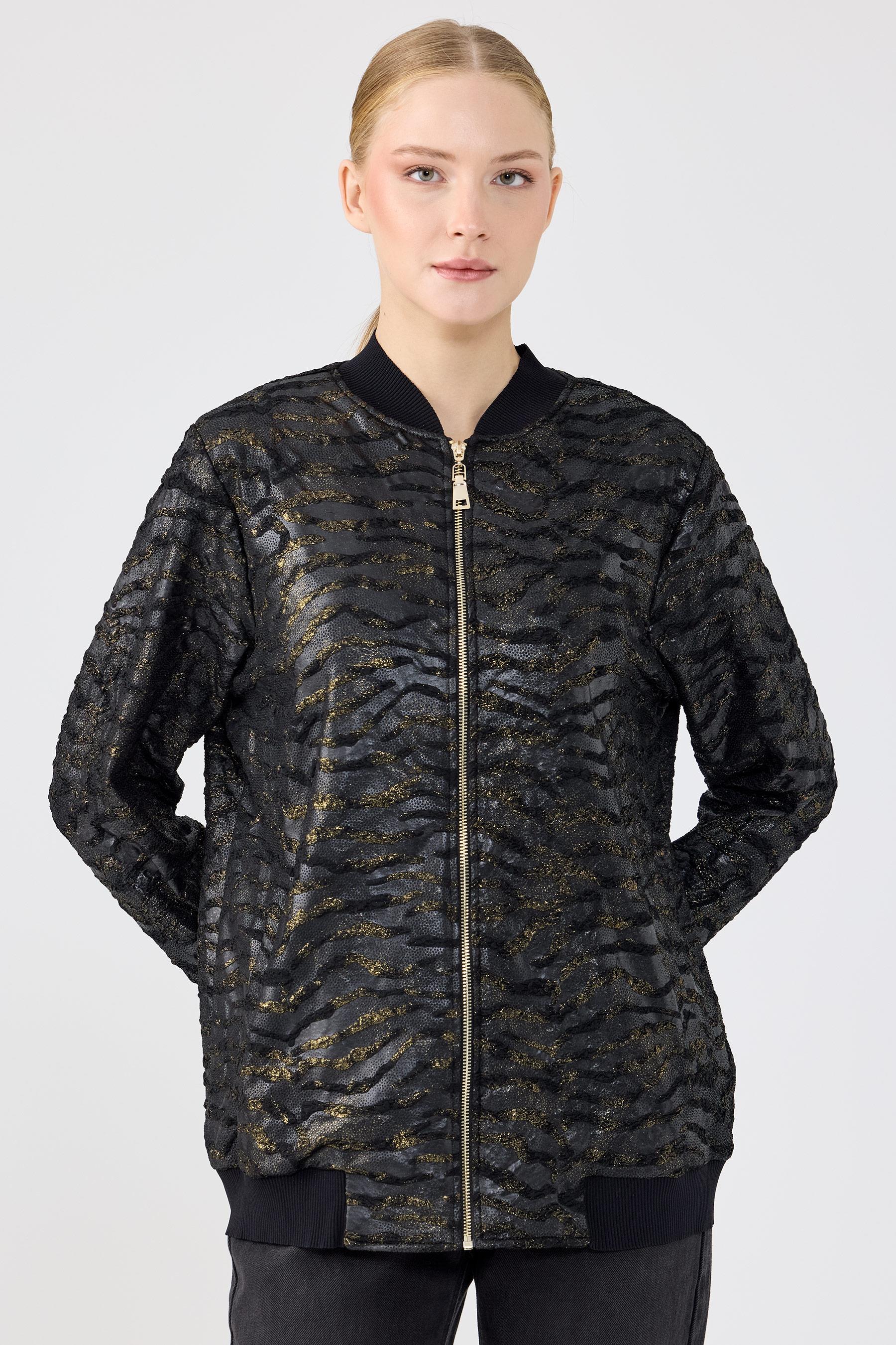 TIĞ TRİKO JAKAR KUMAŞLI TRİKO RİBANLI BOMBER KAP