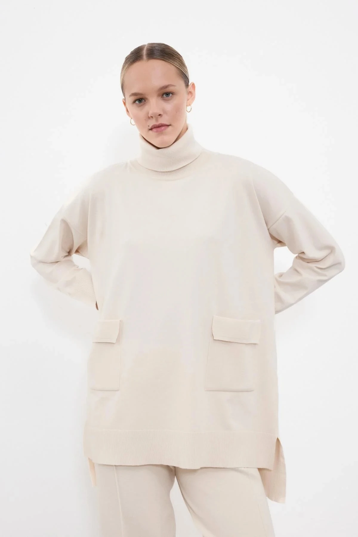 CLOCHE CEPLİ TRİKO TUNİK