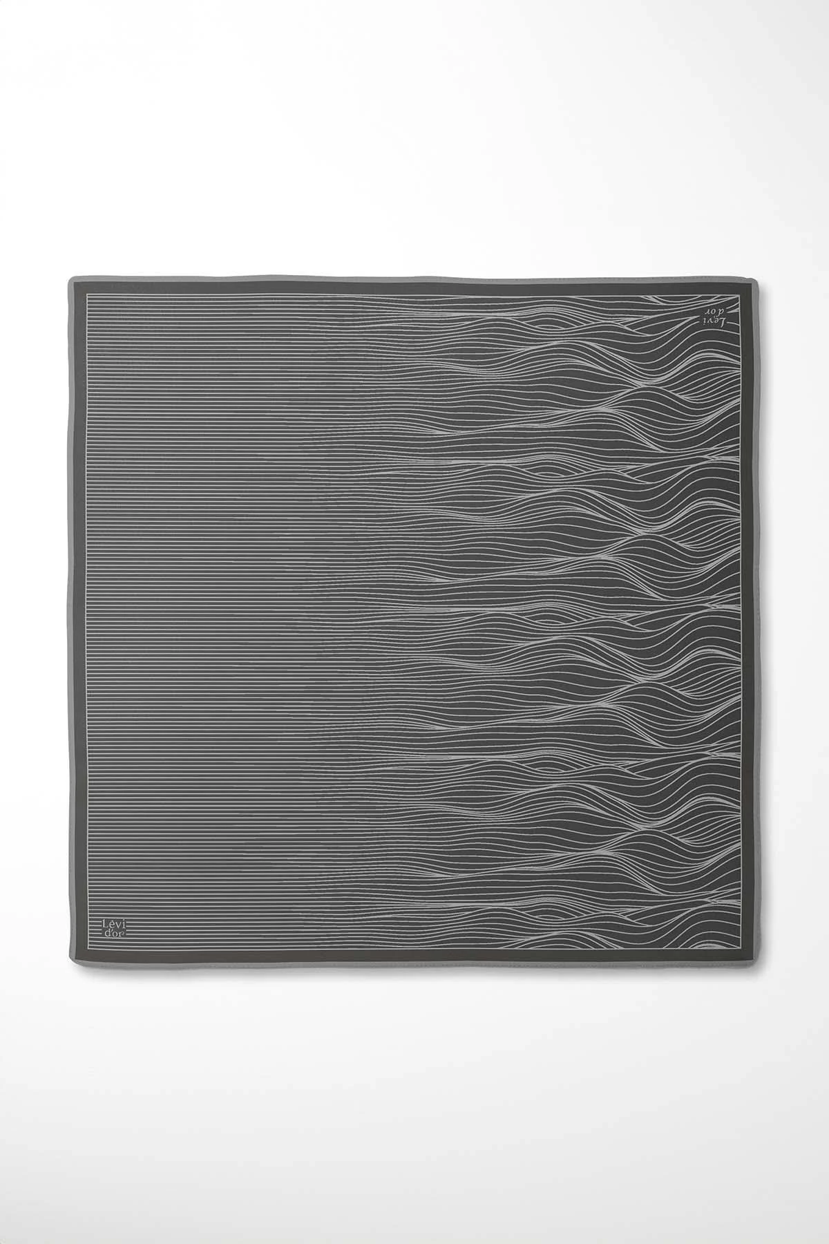 LEVİDOR DESENLİ TİVİL İPEK EŞARP