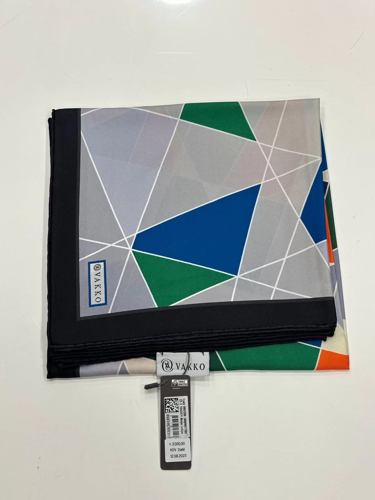 VAKKO DESENLİ TİVİL İPEK EŞARP