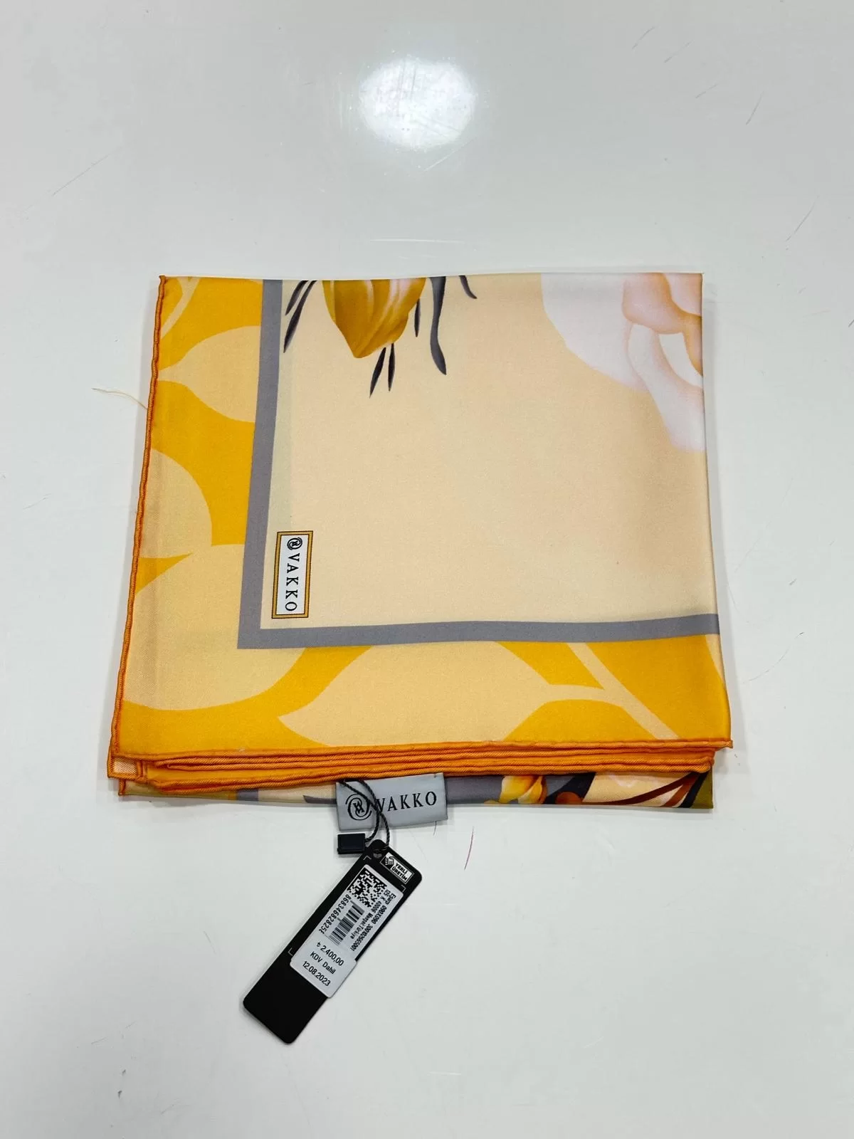 VAKKO DESENLİ TİVİL İPEK EŞARP