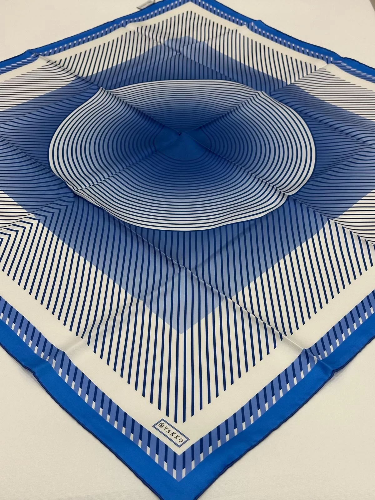 VAKKO DESENLİ TİVİL İPEK EŞARP