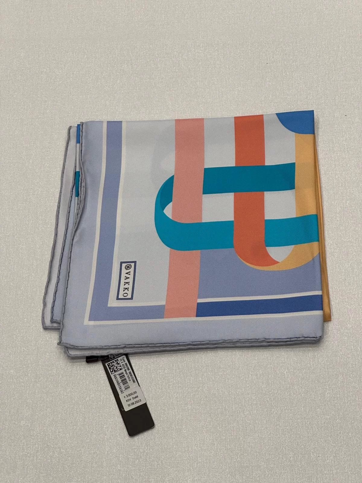 VAKKO DESENLİ TİVİL İPEK EŞARP