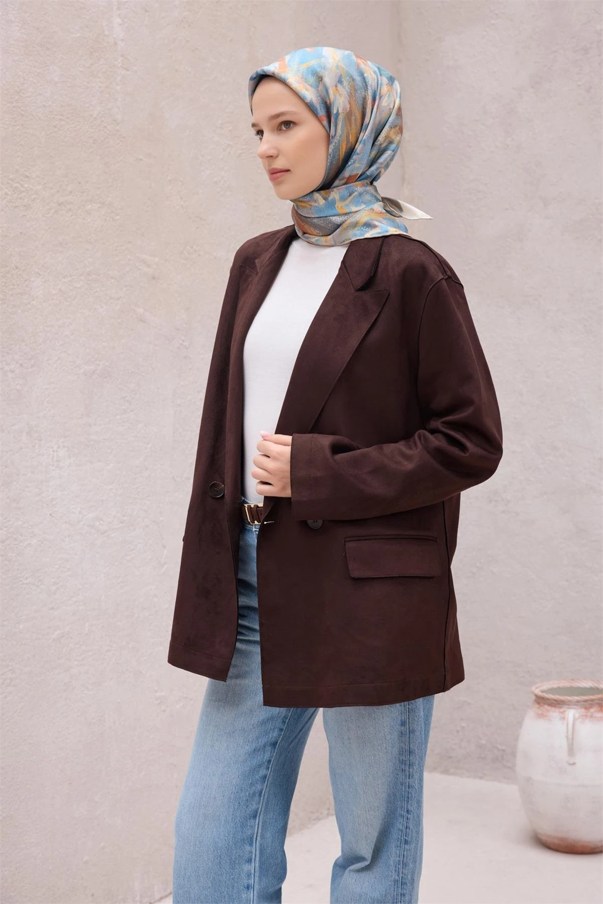 BELLİ SAF İPEK EŞARP