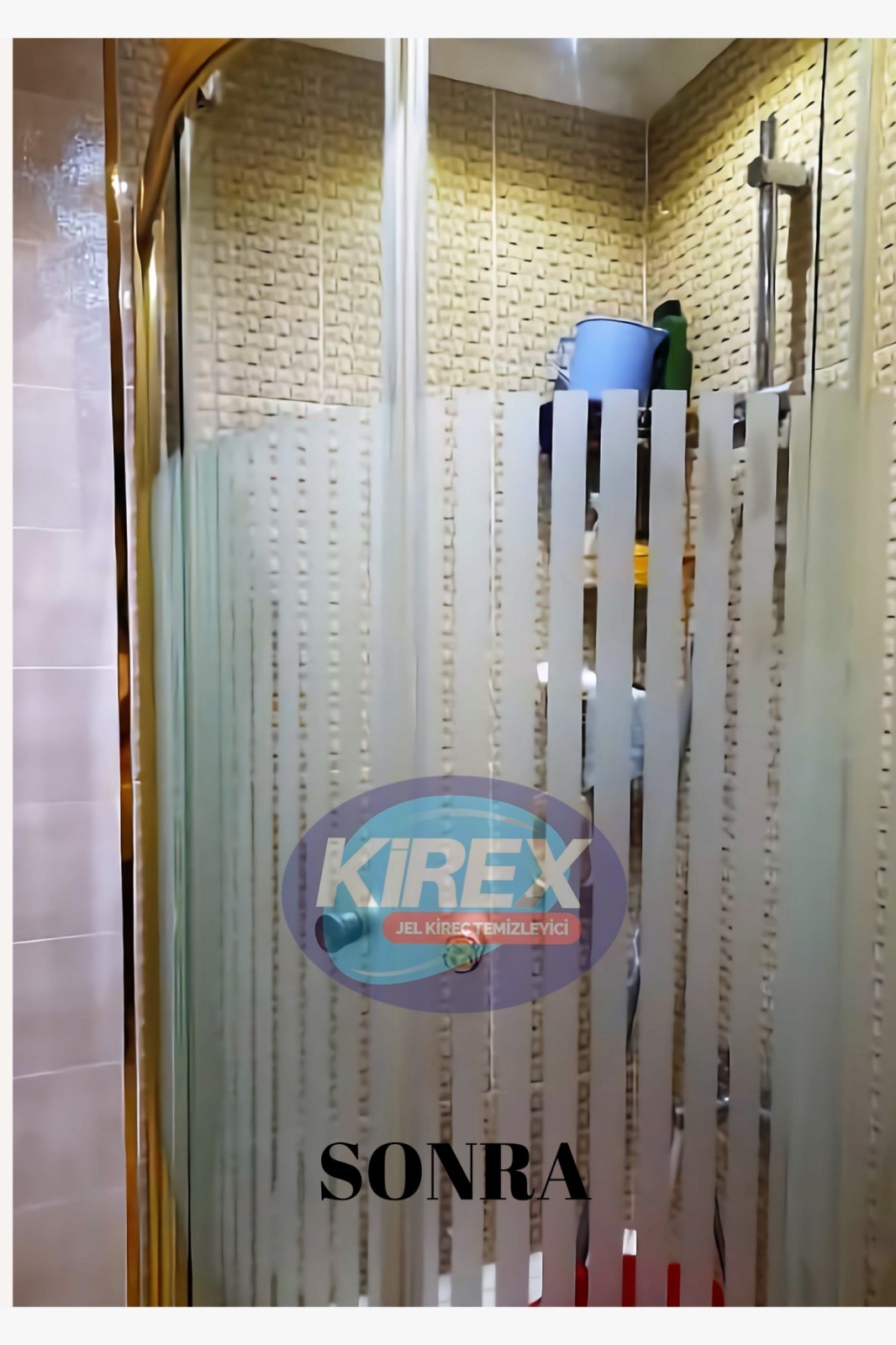 KİREX Jel Kireç Su Lekesi Çözücü - Duşakabin Ve Tüm Cam Yüzeylerde %100 Etkili Anında Parlak Çözüm