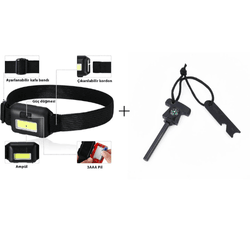 Orcamp OUT-4510 Magnezyum Çubuk+ Ayarlanabilir Kafa Lambası