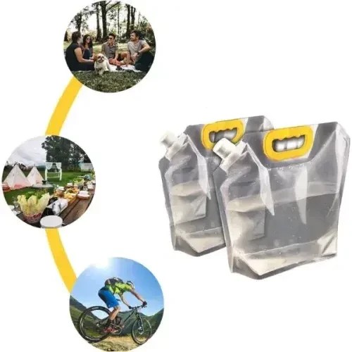 3 Adet Dayanıklı Plastik İçecek Çantası 1 Litre