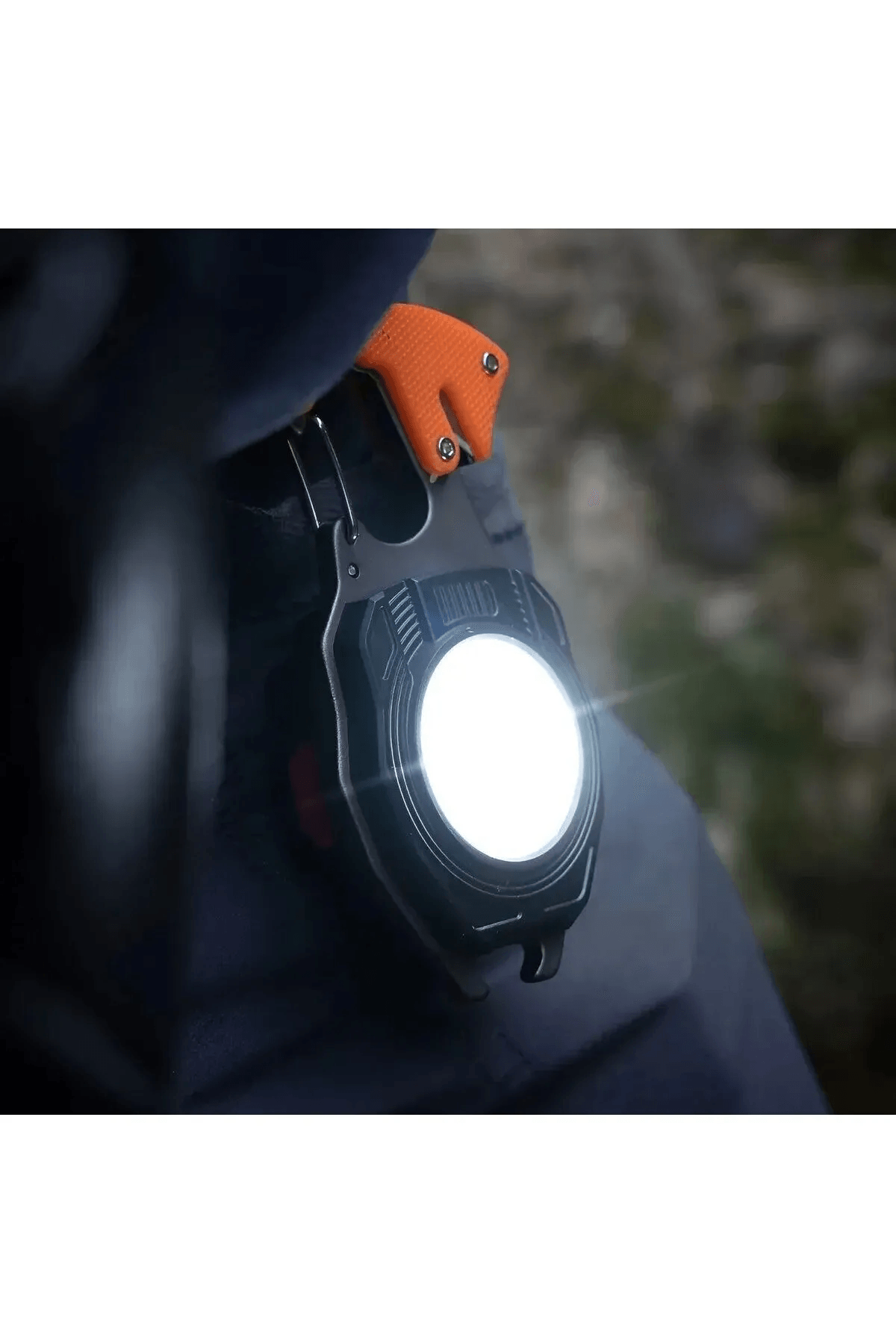 2 Adet Q-Max Çok Fonksiyonlu Mini Led Lamba Anahtarlık ve Çakmak USB Şarjlı Kamp İçin Taşınabilir Tam 7 Modlu