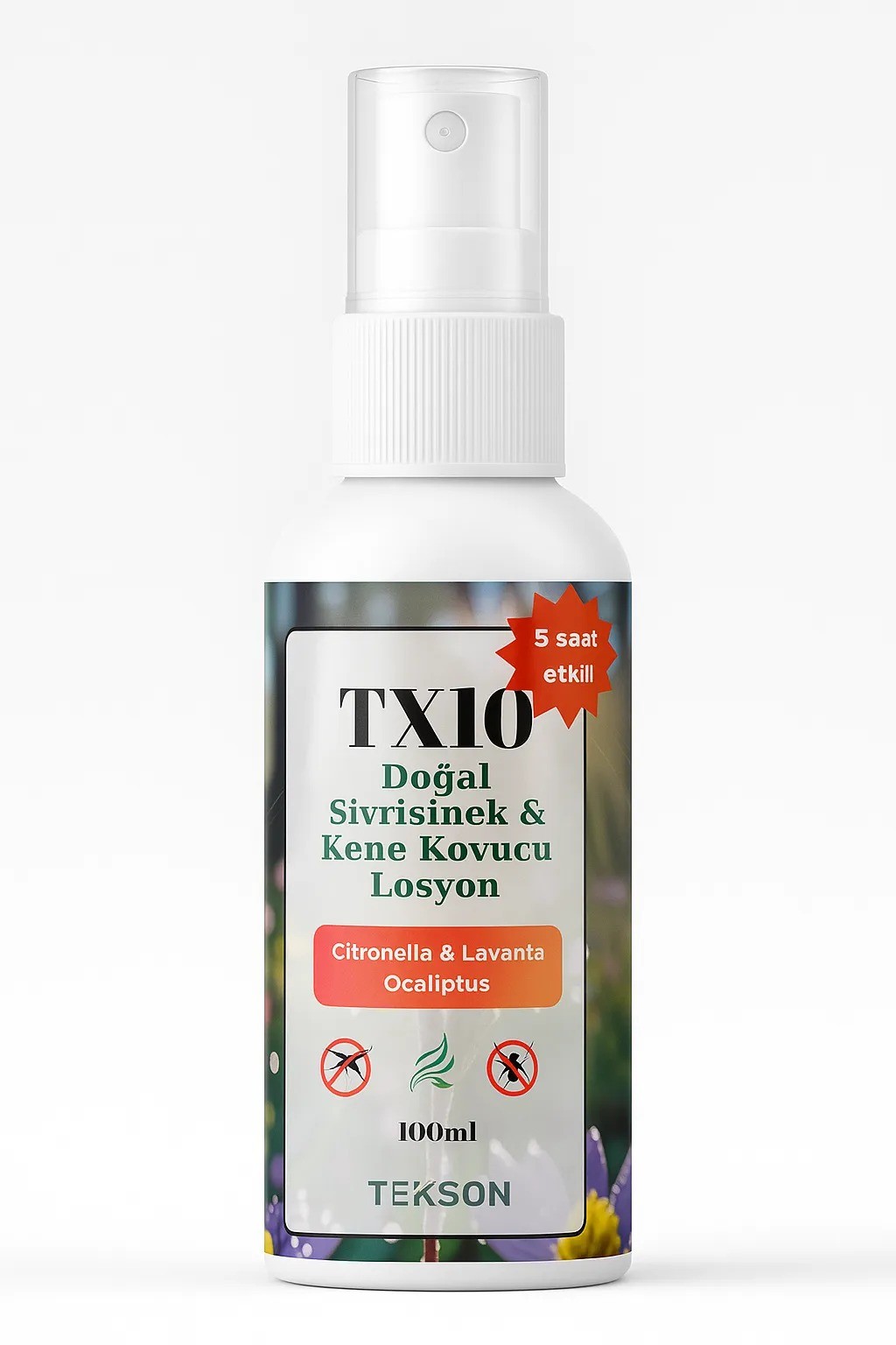 KİREX Tx10 Sivrisinek Ve Kene Kovucu Doğal Spray Okaliptüs 6 Saat Etkili 100ml