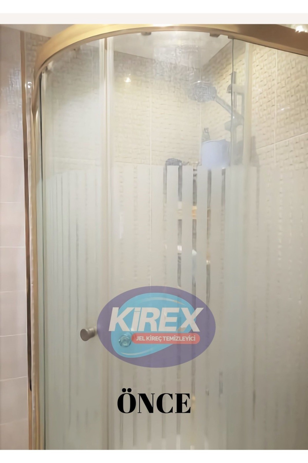 KİREX Jel Kireç Su Lekesi Çözücü - Duşakabin Ve Tüm Cam Yüzeylerde %100 Etkili Anında Parlak Çözüm