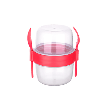 2 Adet Kaşıklı Müsli Kabı 800 ml