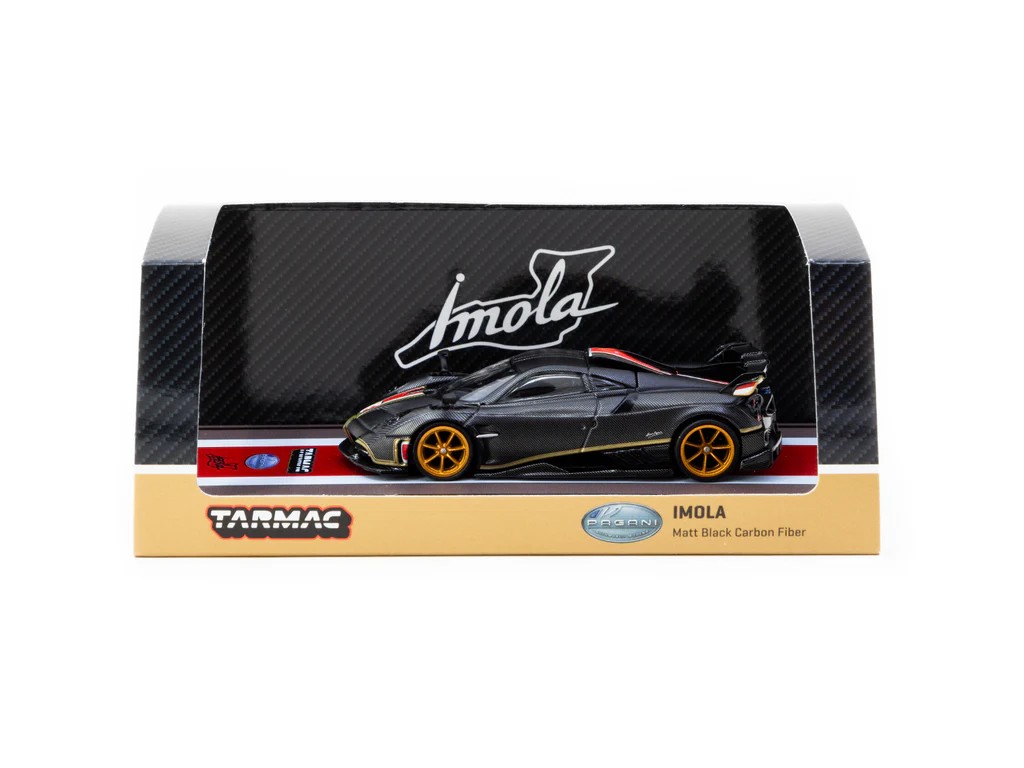 Tarmac Works Pagani Imola Matt Black Carbon Fiber - GLOBAL64