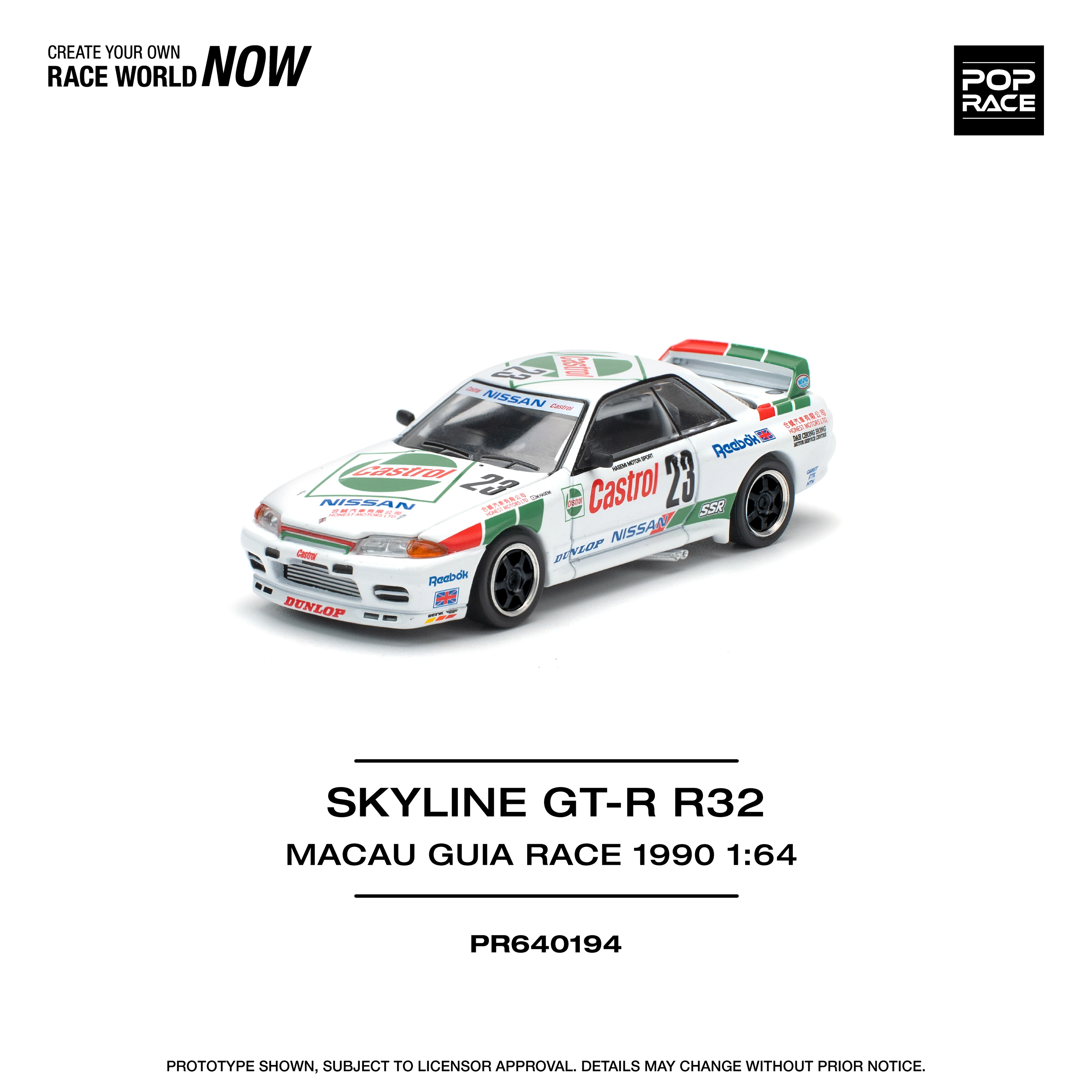 Pop Race Nissan Skyline GT-R R32 MACAU GUIA RACE 1990 WINNER