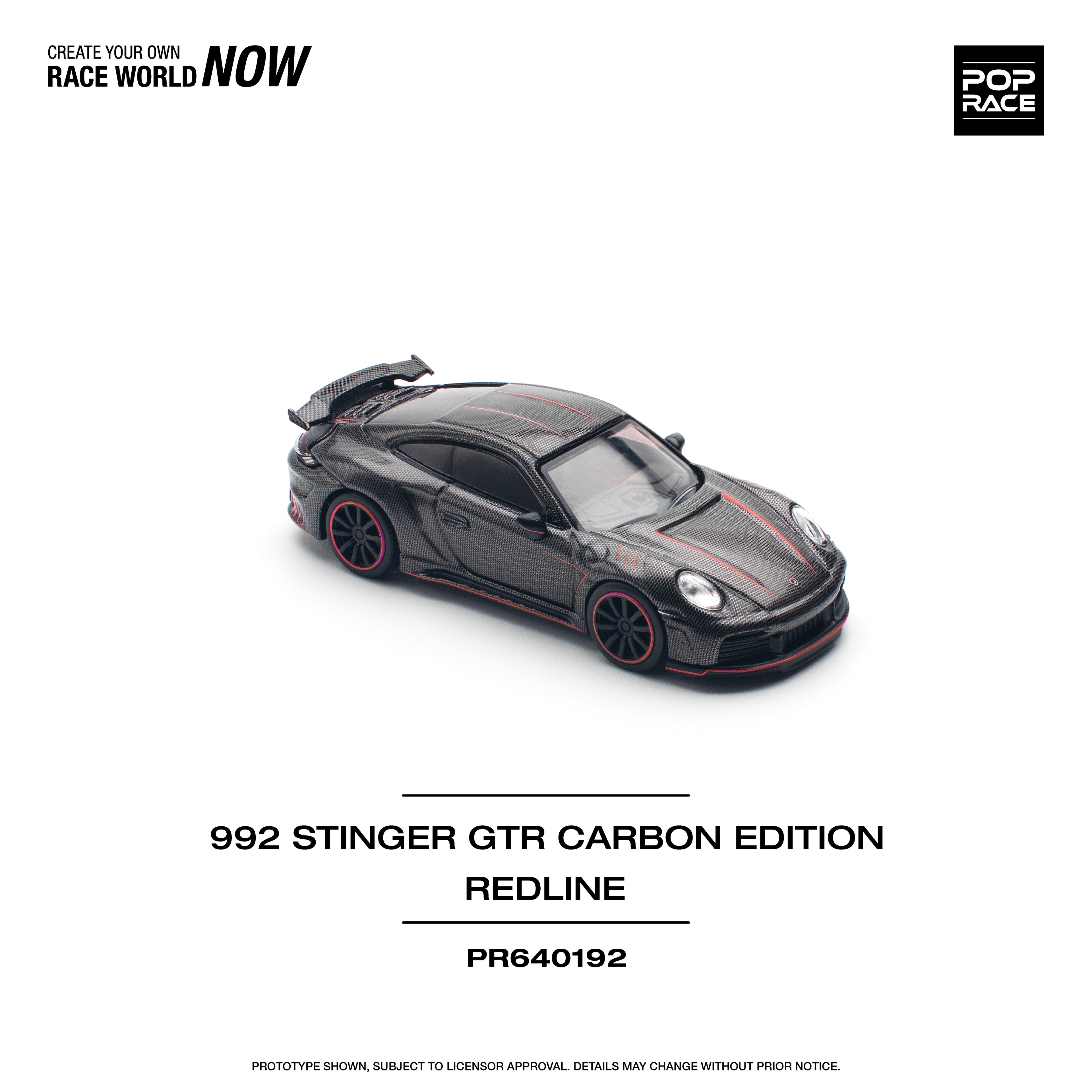 Pop Race Porsche 992 Stinger GTR Carbon Edition - Red Line