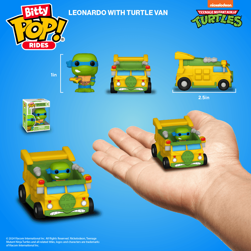 Funko Bitty Pop! TMNT Leonardo and Turtle Van
