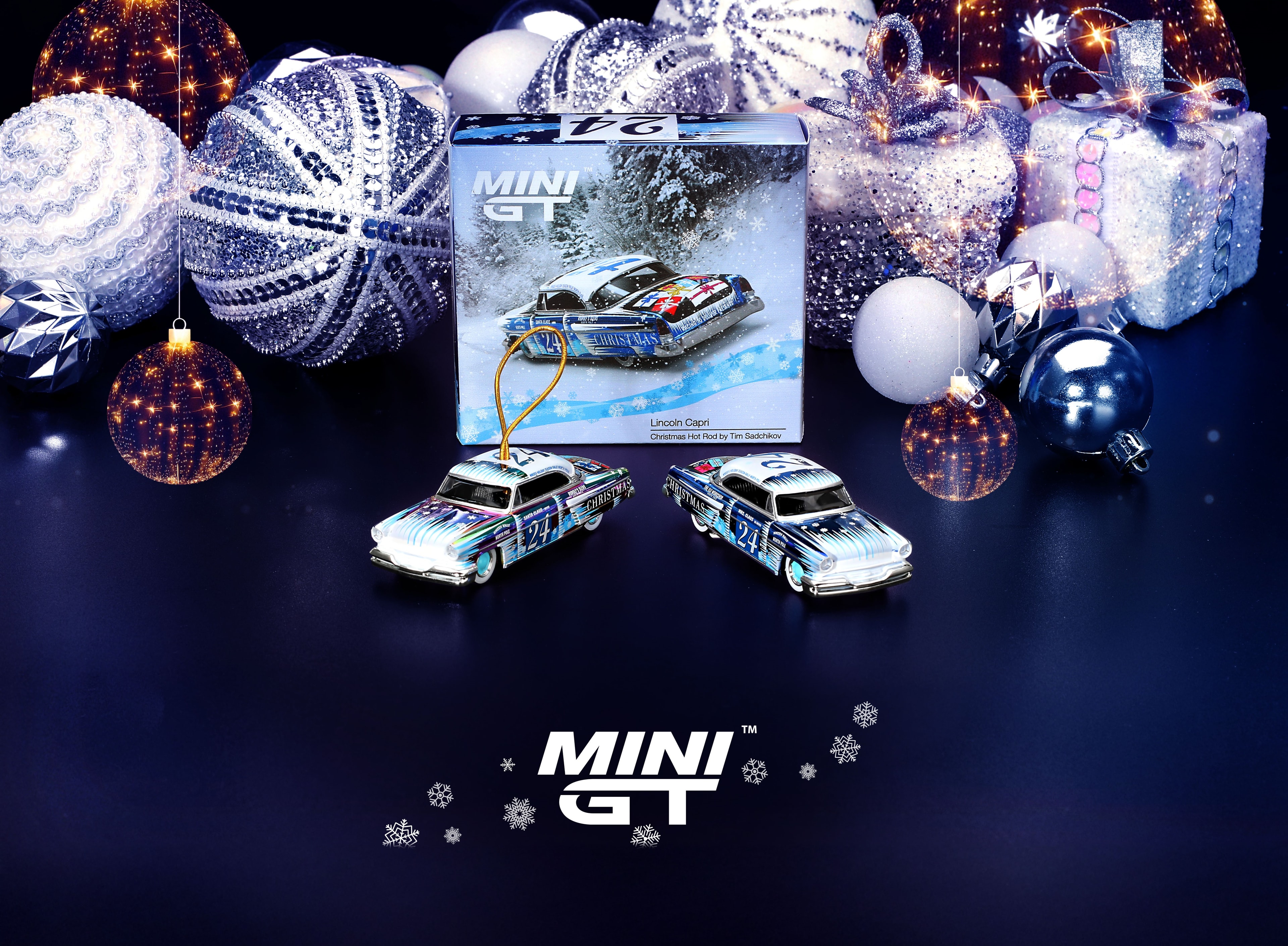 Mini GT Lincoln Capri Christmas Hot Rod by Tim Sadchikov