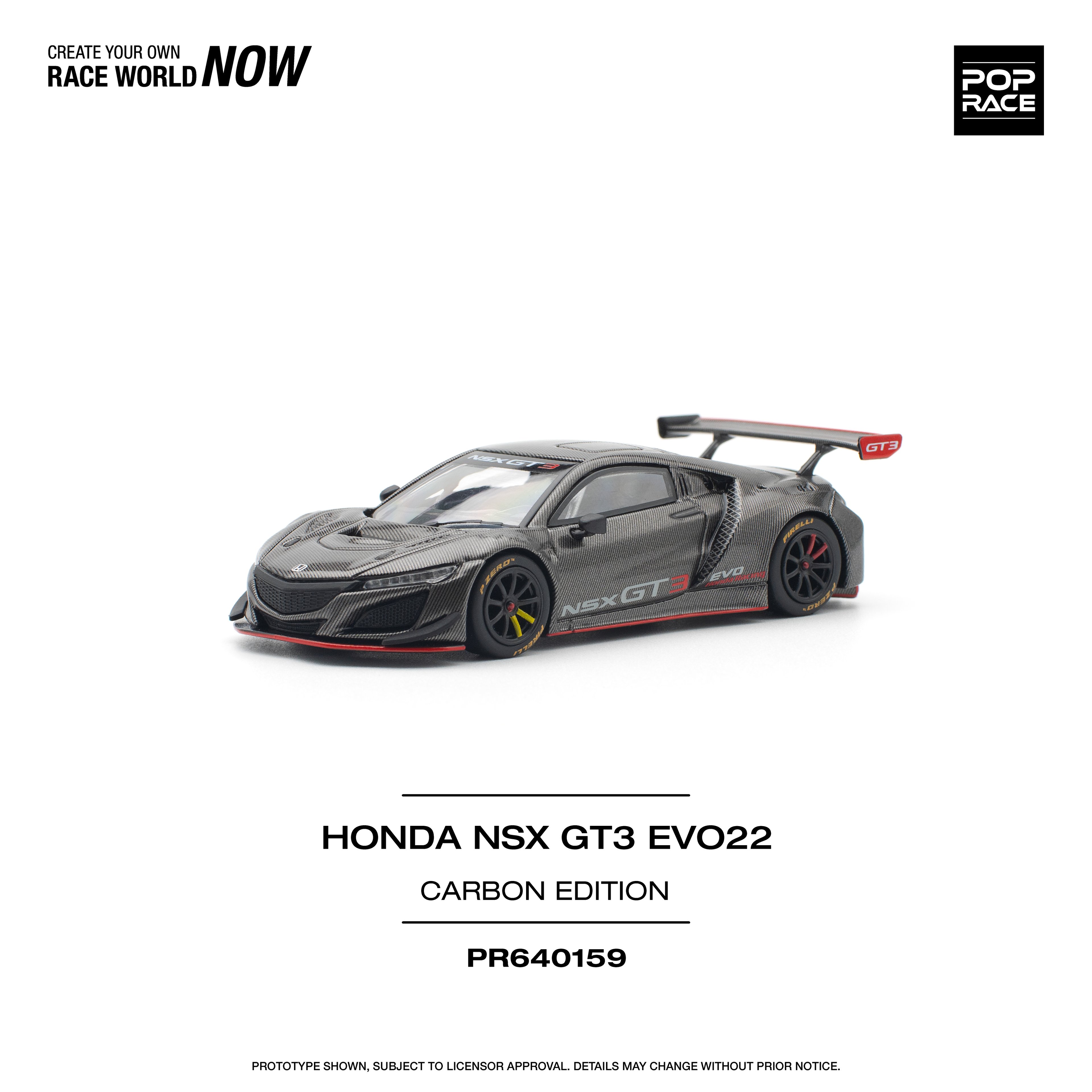 Pop Race Honda NSX GT3 EVO22 Carbon Edition