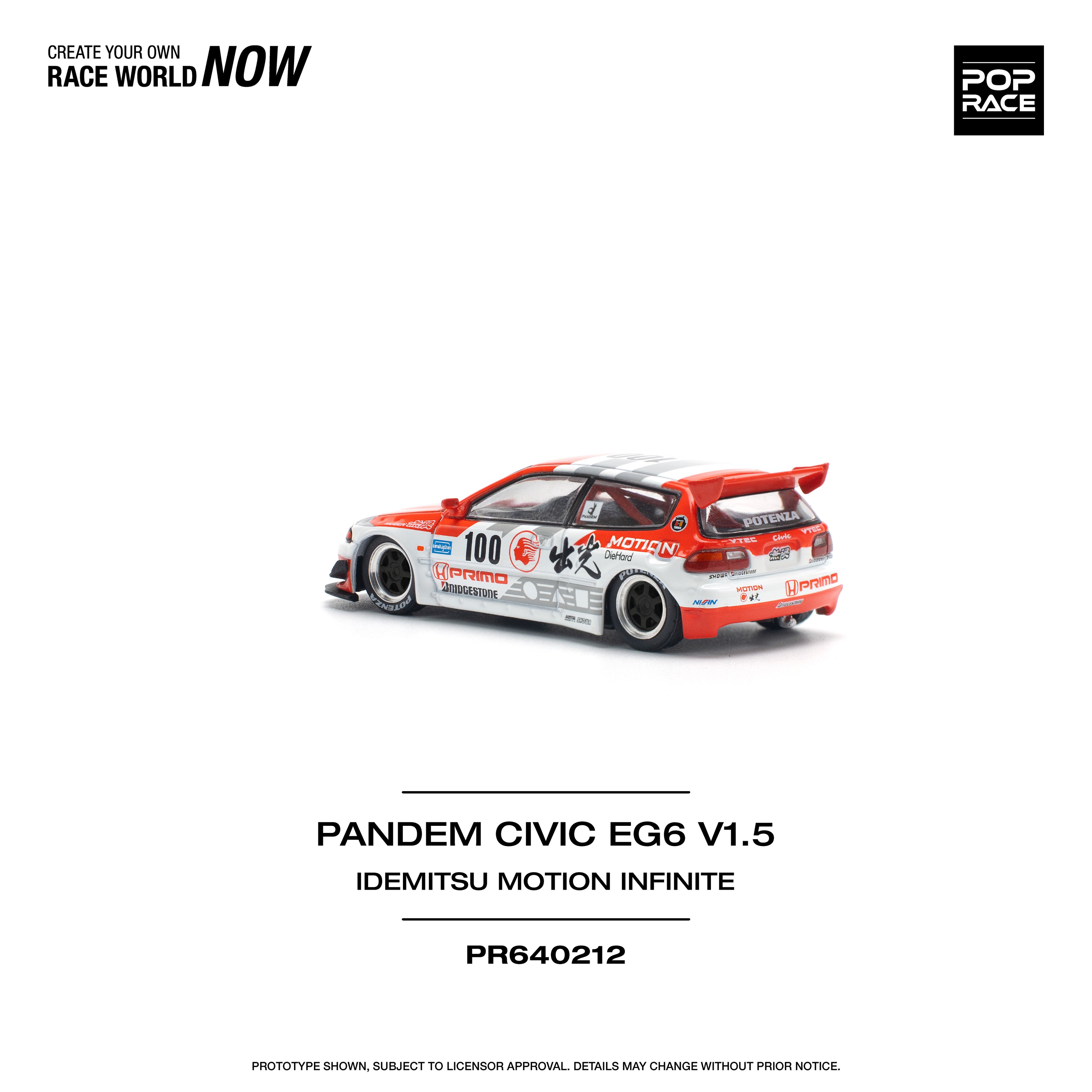 Pop Race Honda Civic EG6 Pandem V1.5 Idemitsu Motion Infinite