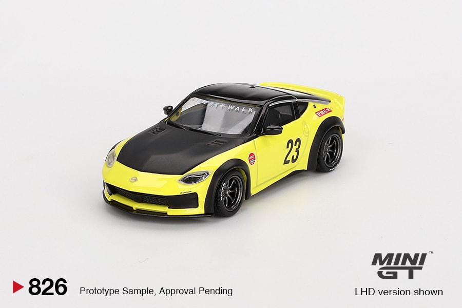 Mini GT Nissan Z LB★Nation Works Ikazuchi Yellow (Blister Paket)
