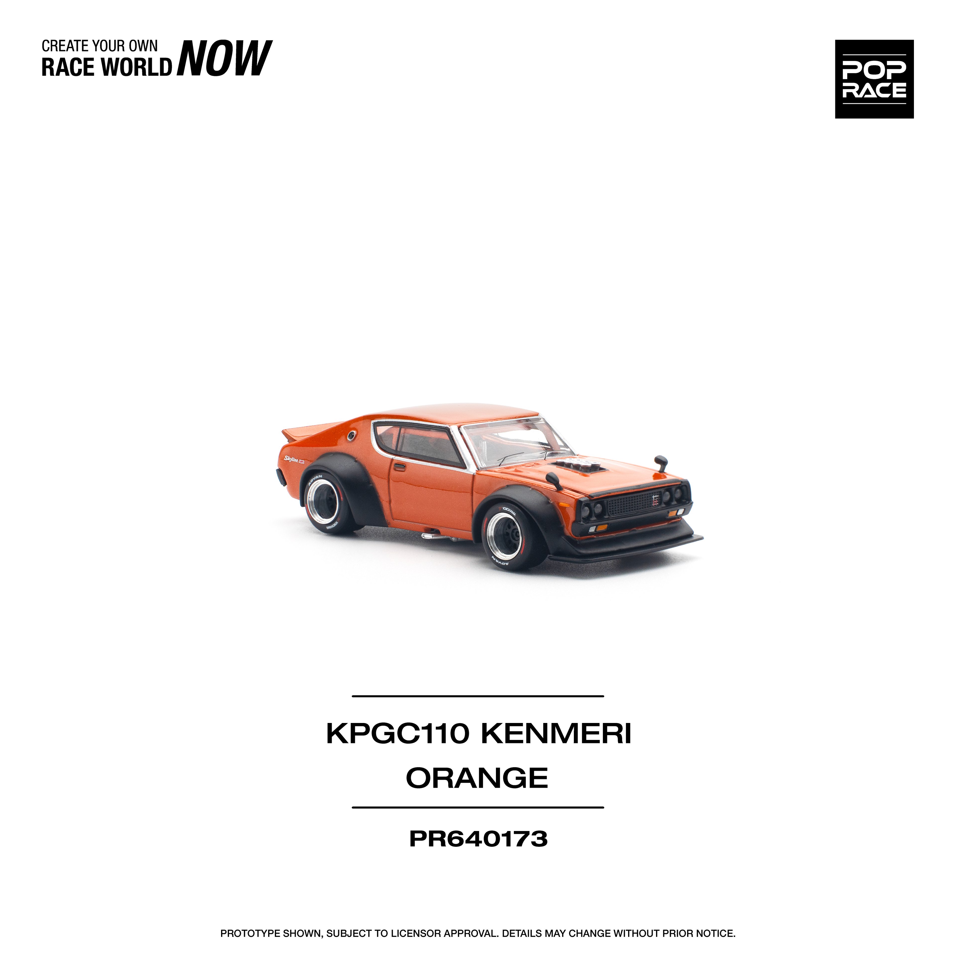 Pop Race Nissan Skyline GT-R Drift (KENMERI) Orange