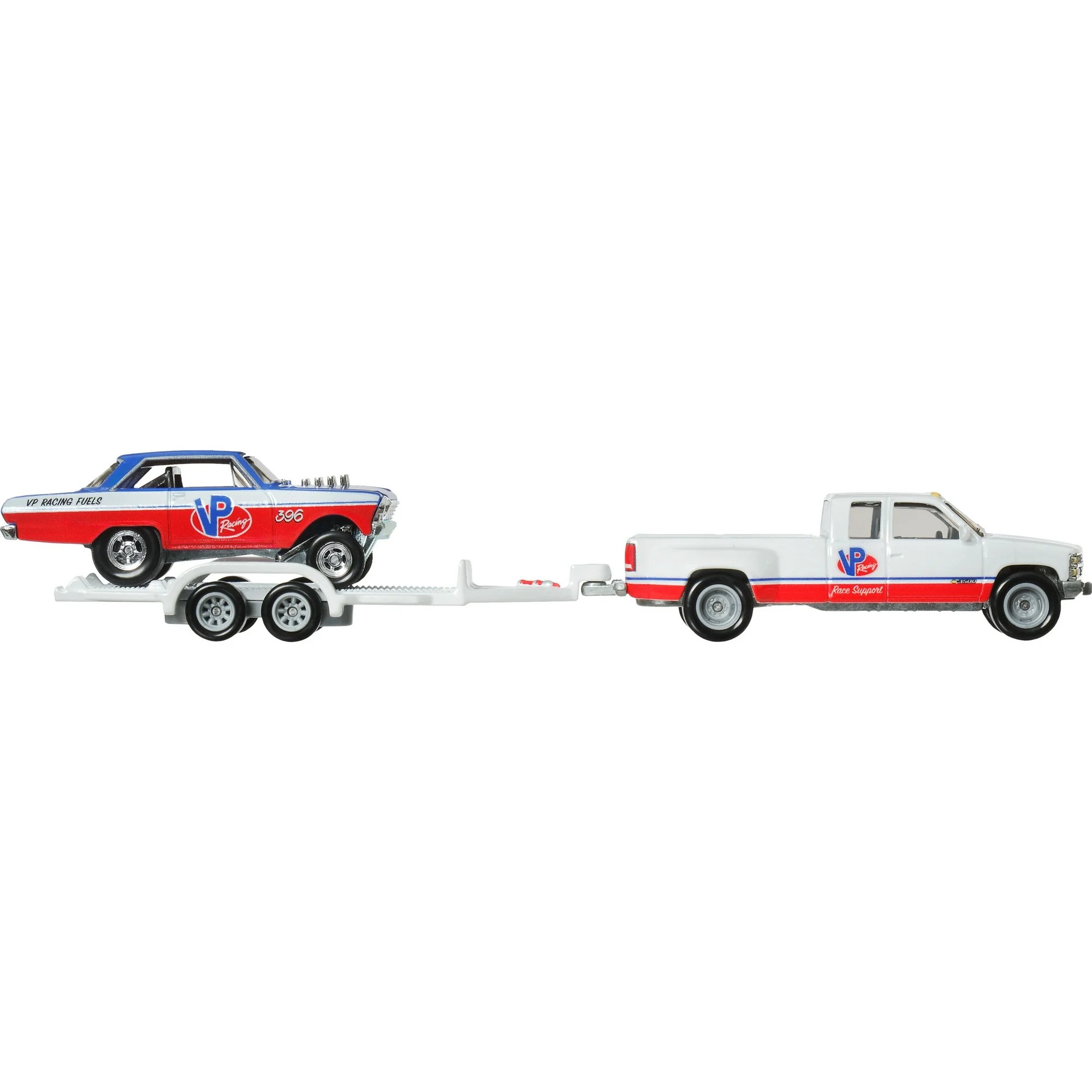 Hot Wheels Team Transport #68 '63 Chevy Nova & '88 Chevy Silverado 3500 & HW Rally Trailer