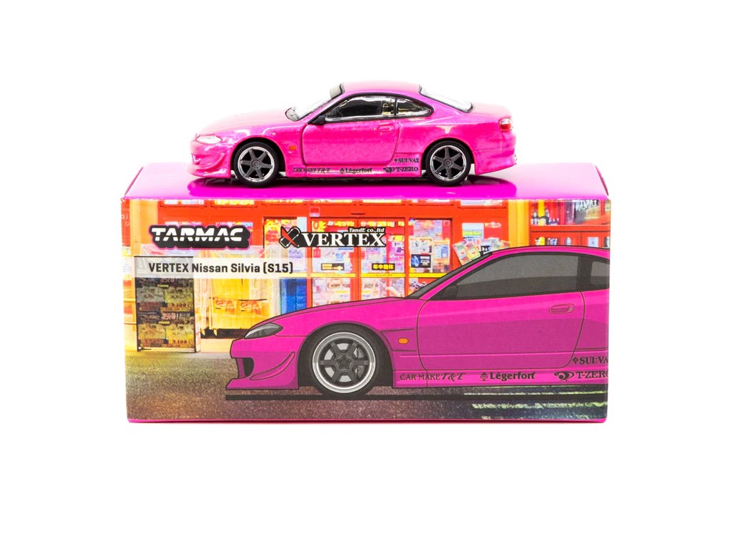 Tarmac Works VERTEX Nissan Silvia S15 Pink Metallic - GLOBAL64