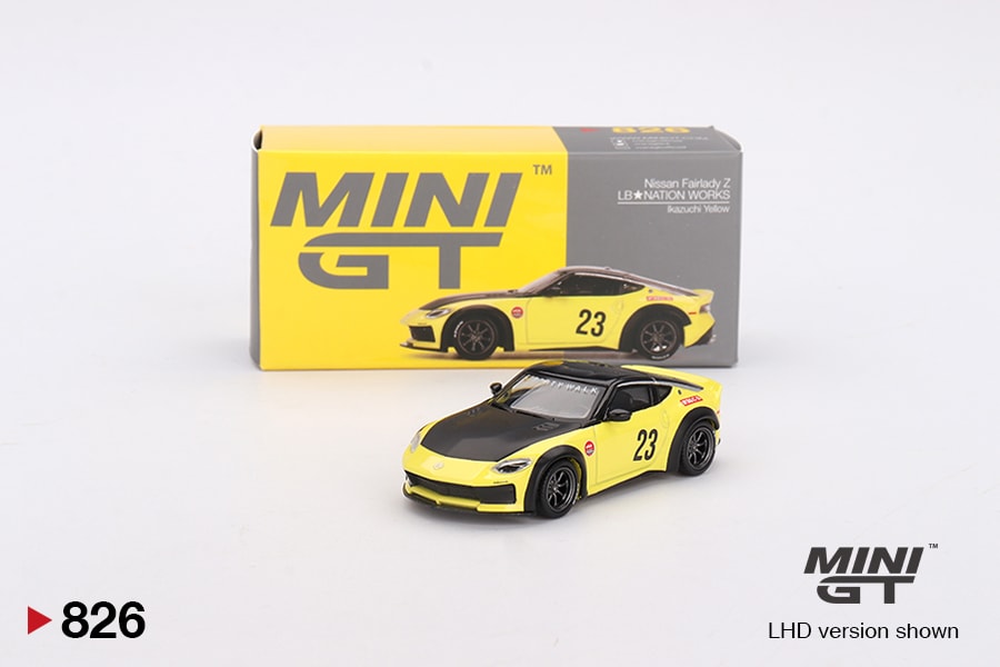 Mini GT Nissan Z LB★Nation Works Ikazuchi Yellow (Blister Paket)