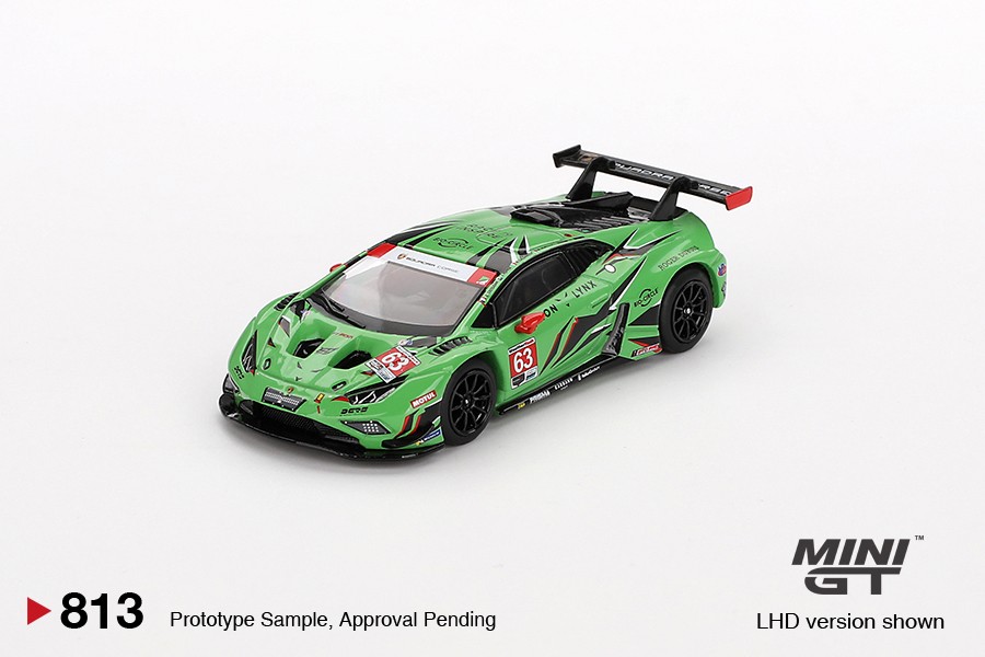 Mini GT Lamborghini Huracán GT3 EVO2 #63 2023 IMSA Daytona 24 Hrs Iron Lynx (Blister Paket)