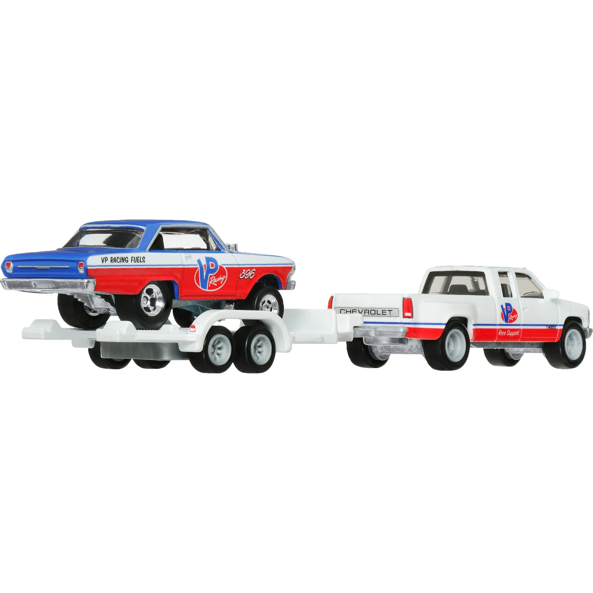Hot Wheels Team Transport #68 '63 Chevy Nova & '88 Chevy Silverado 3500 & HW Rally Trailer